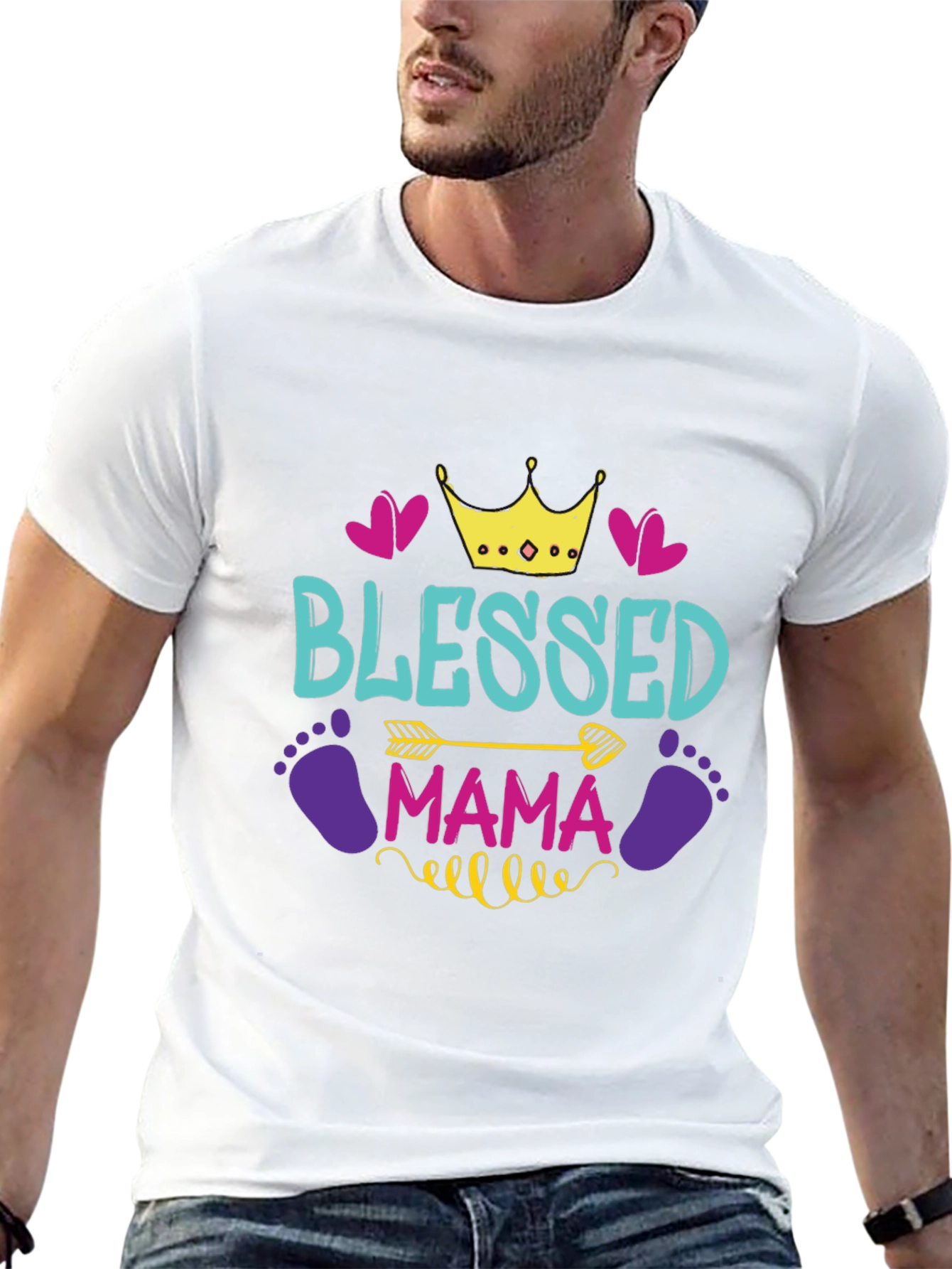 Blessed Mama Graphic Tee - Moms Gift