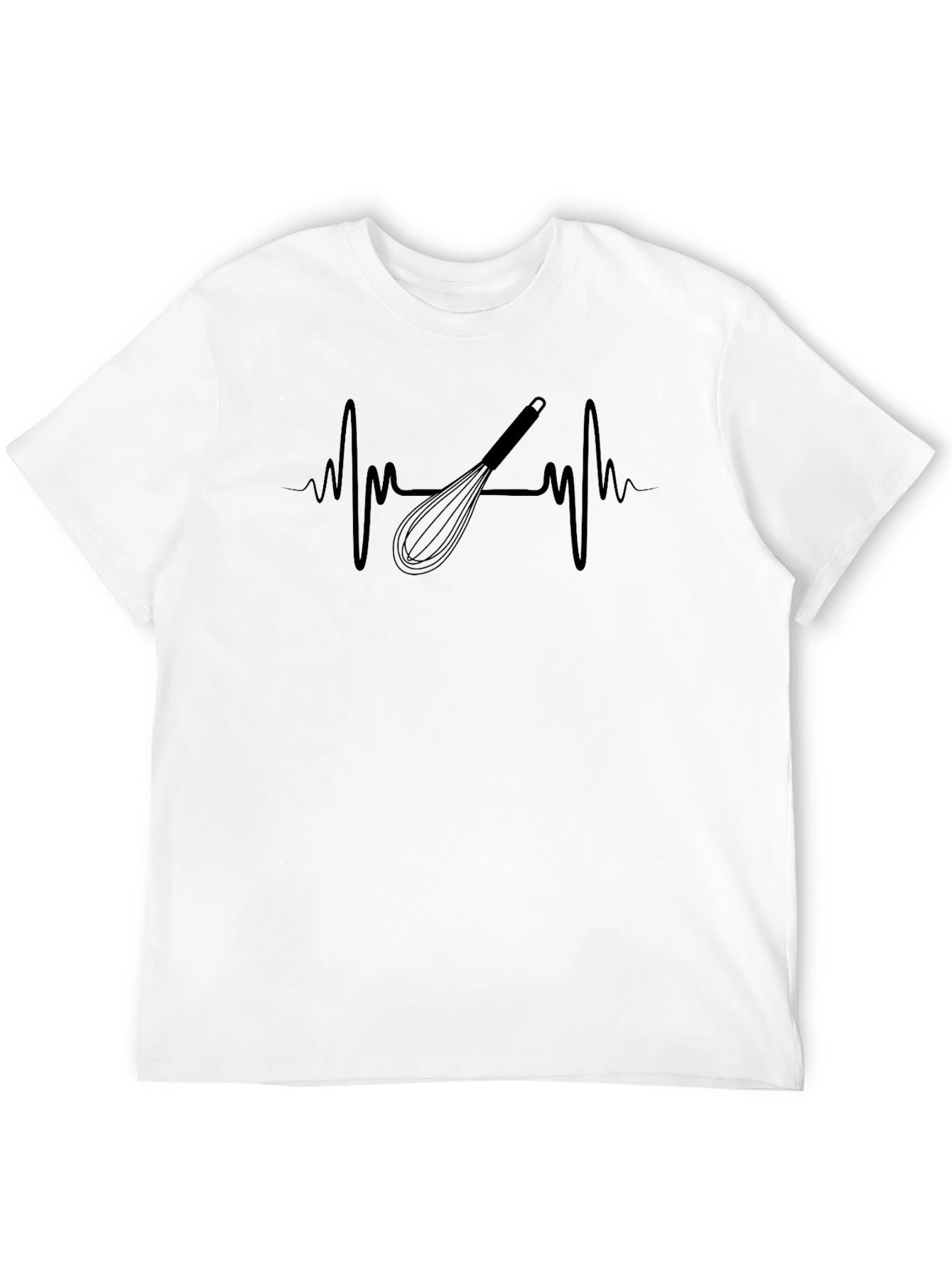 Chefs Heartbeat T-Shirt - Culinary Whisk Design