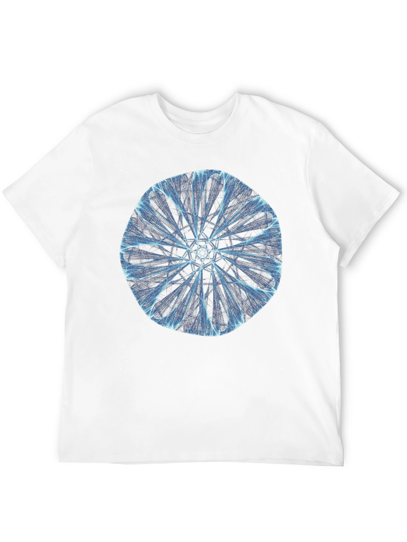 Abstract Geometric Graphic Print Black T-Shirt