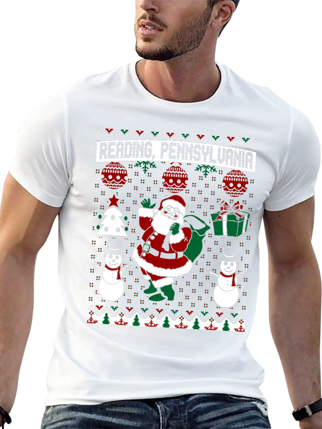 Reading Pennsylvania Ugly Christmas T-Shirt