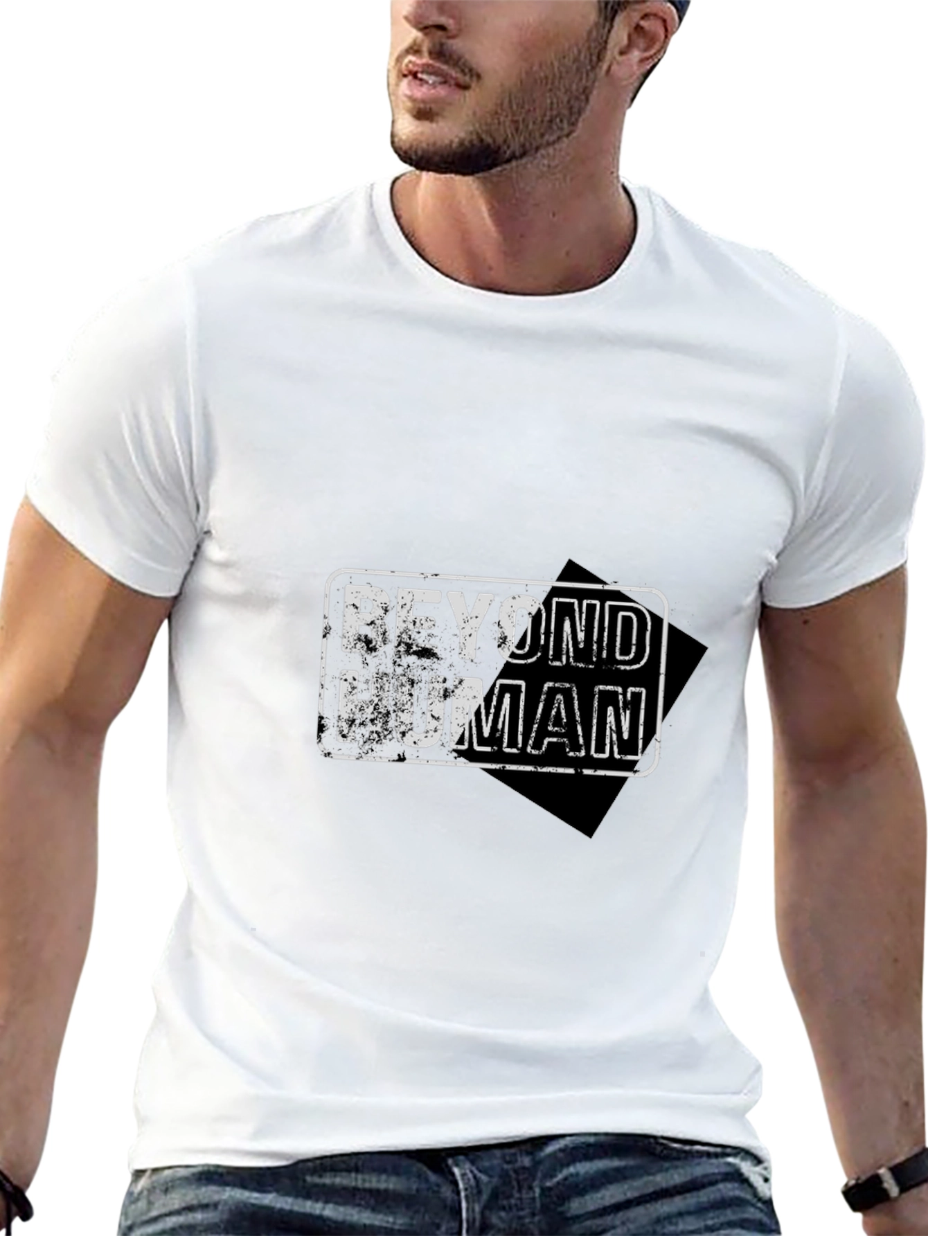 Beyond Human Graphic Print Black T-Shirt