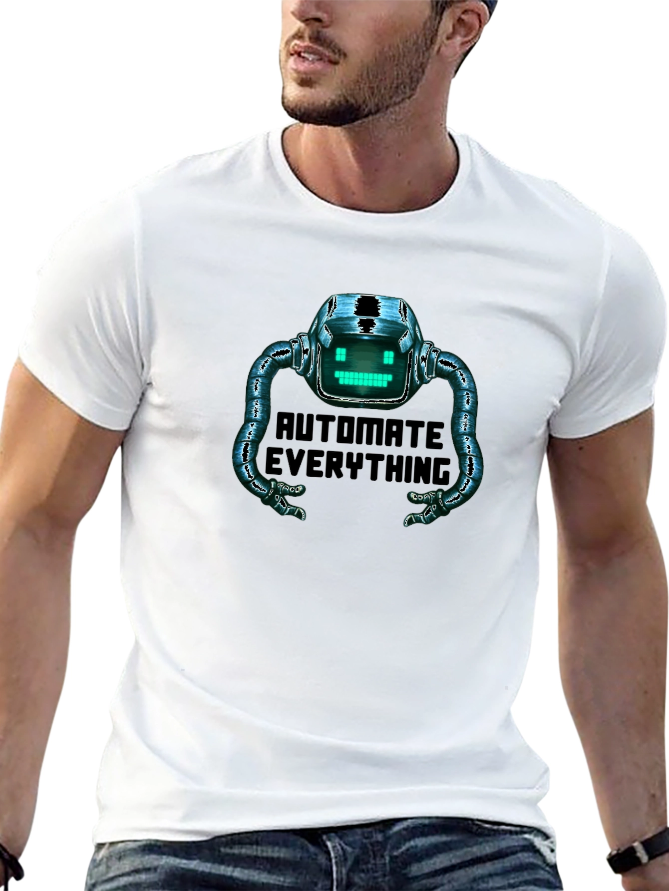Automate Everything Robot Graphic T-Shirt