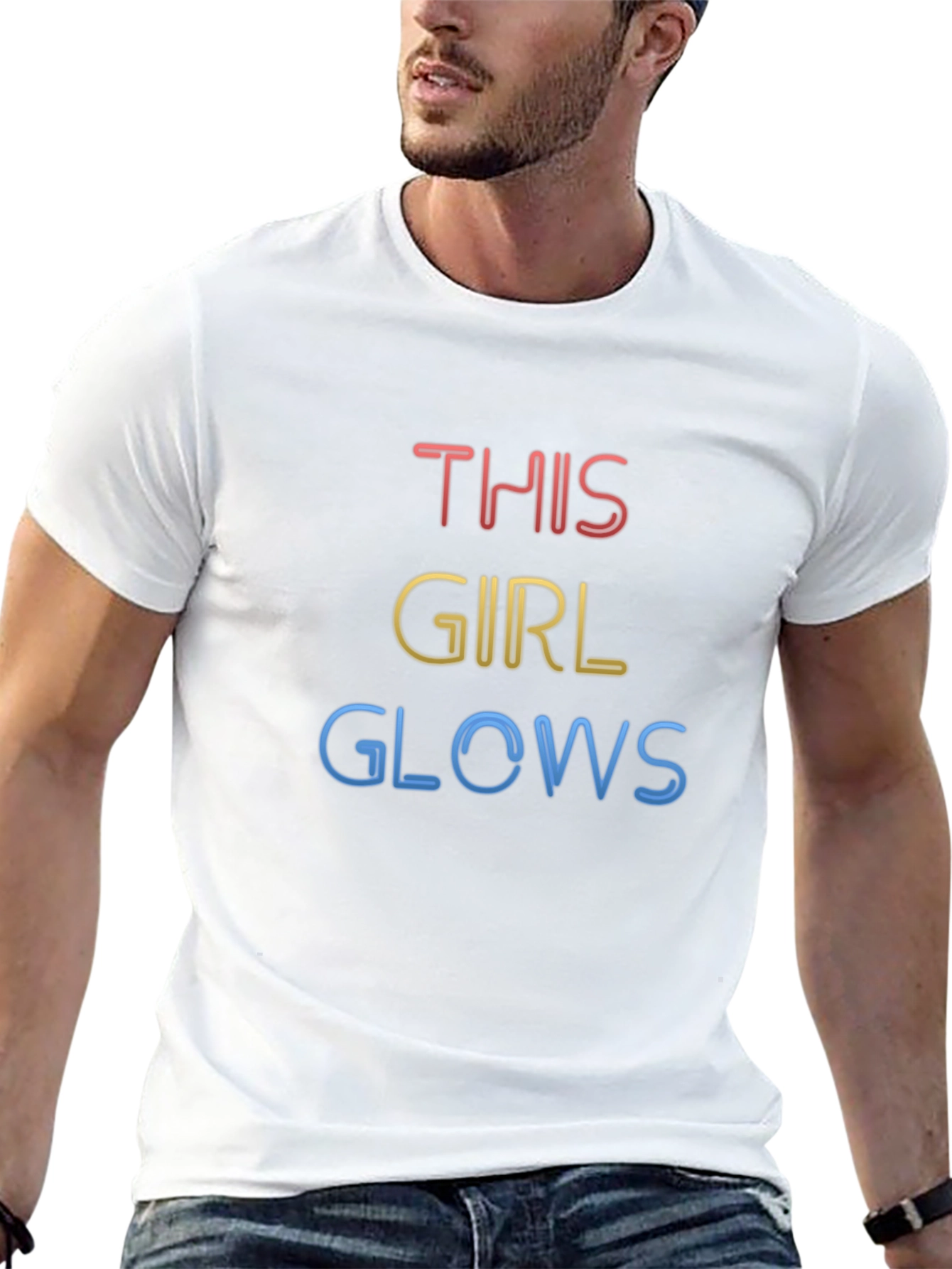 This Girl Glows Black Graphic Tee