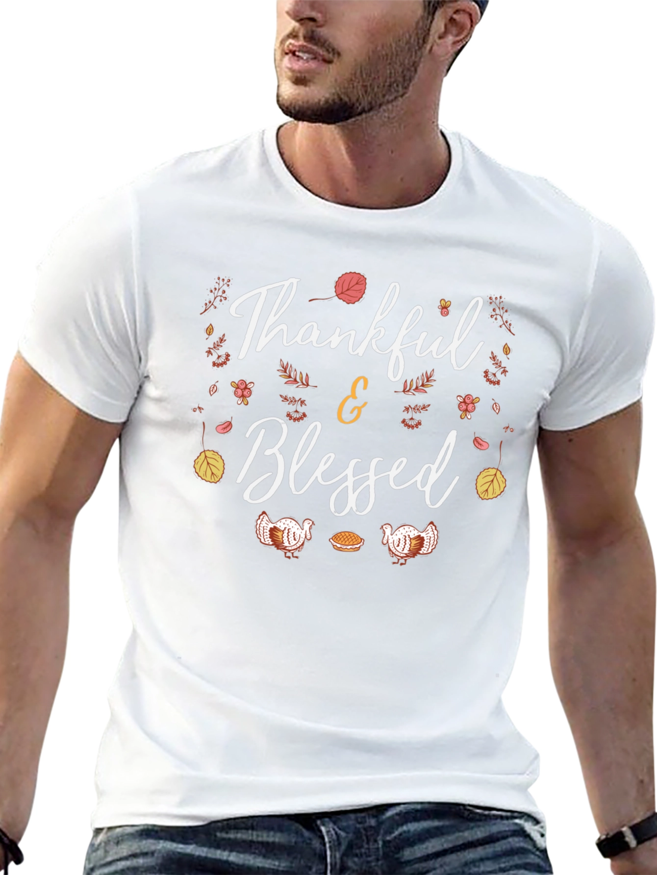 Thankful & Blessed Thanksgiving T-Shirt