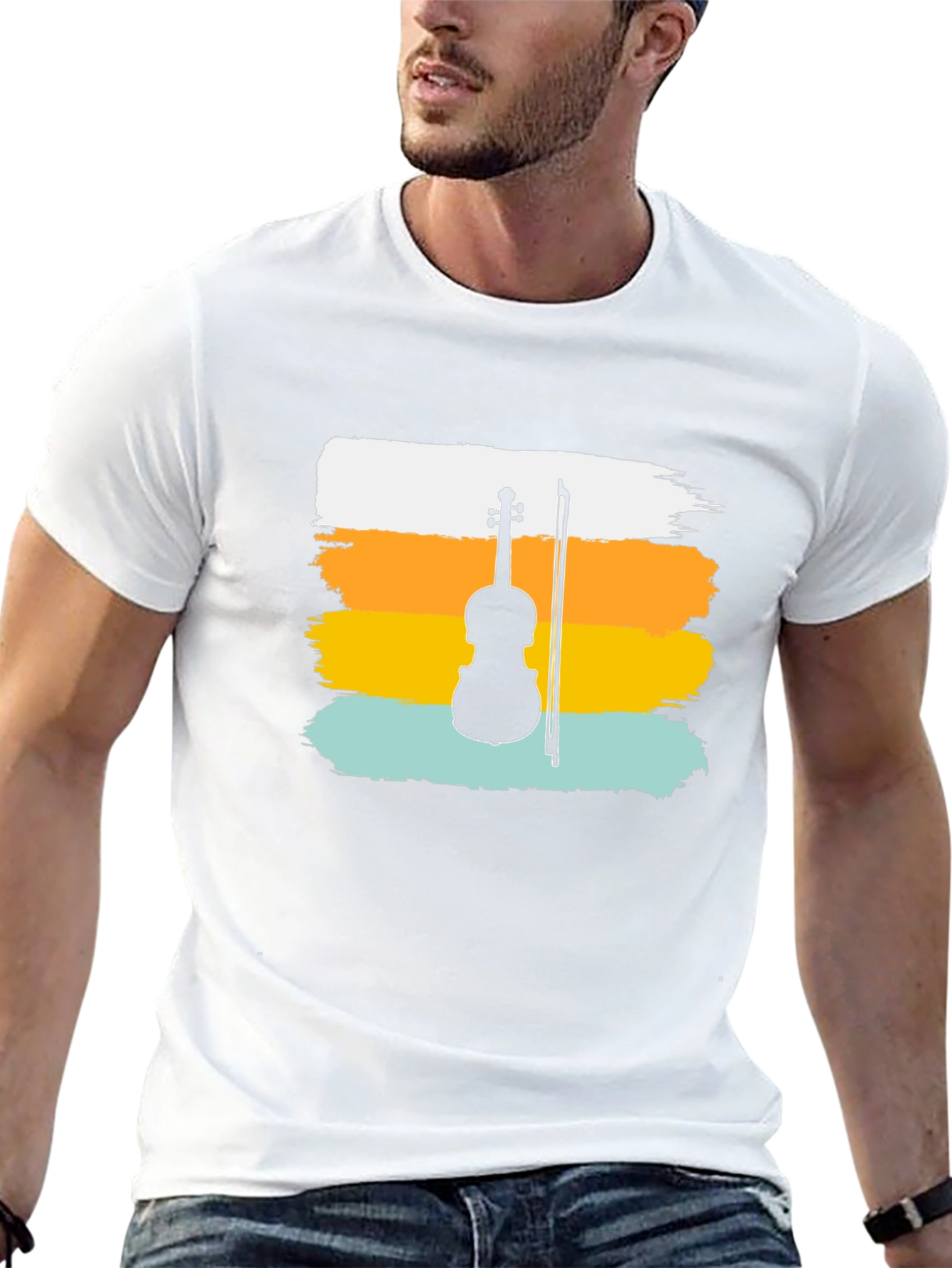 Violin Sunset Graphic Tee