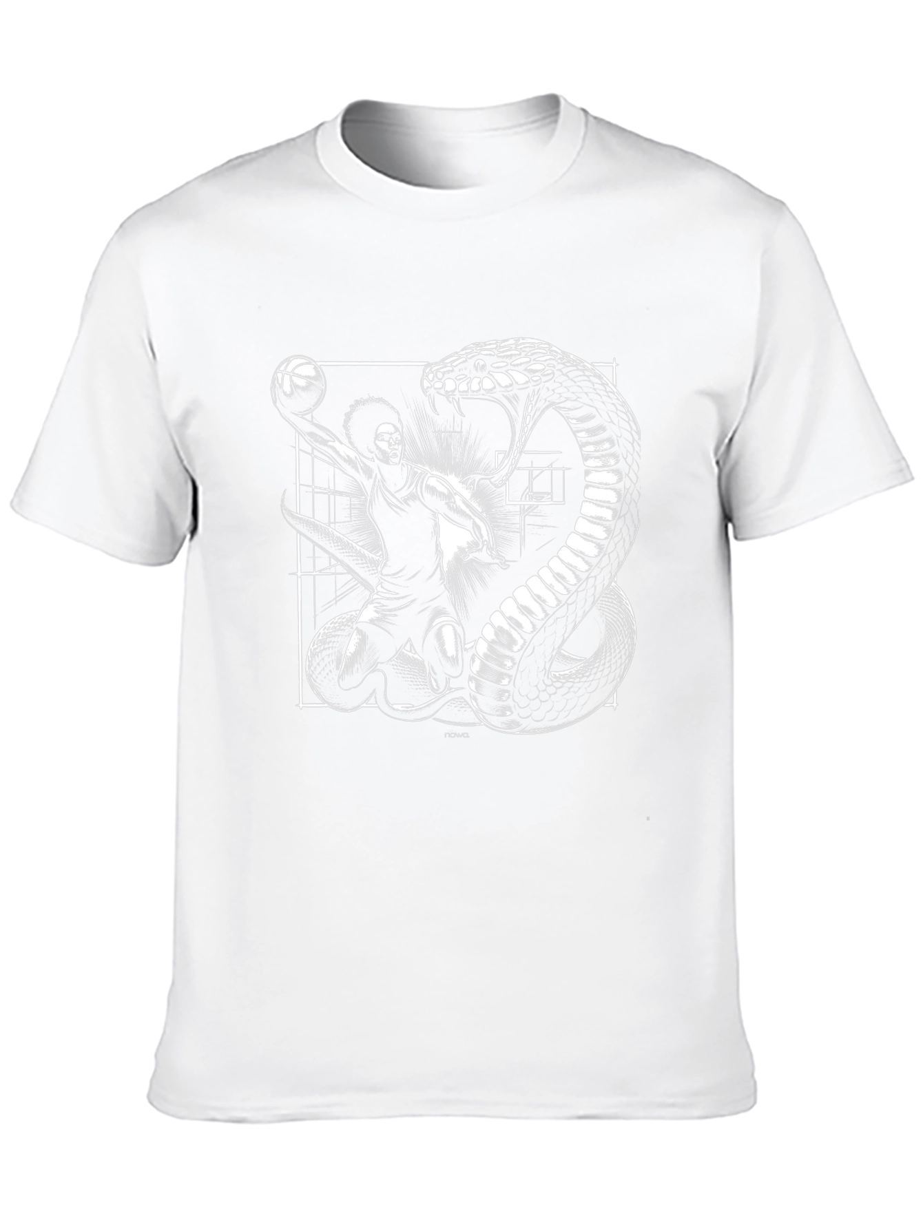 Basketball Player & Snake Graphic Black T-Shirt