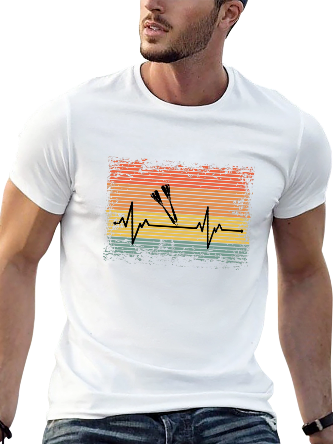 Retro Darts Heartbeat T-Shirt