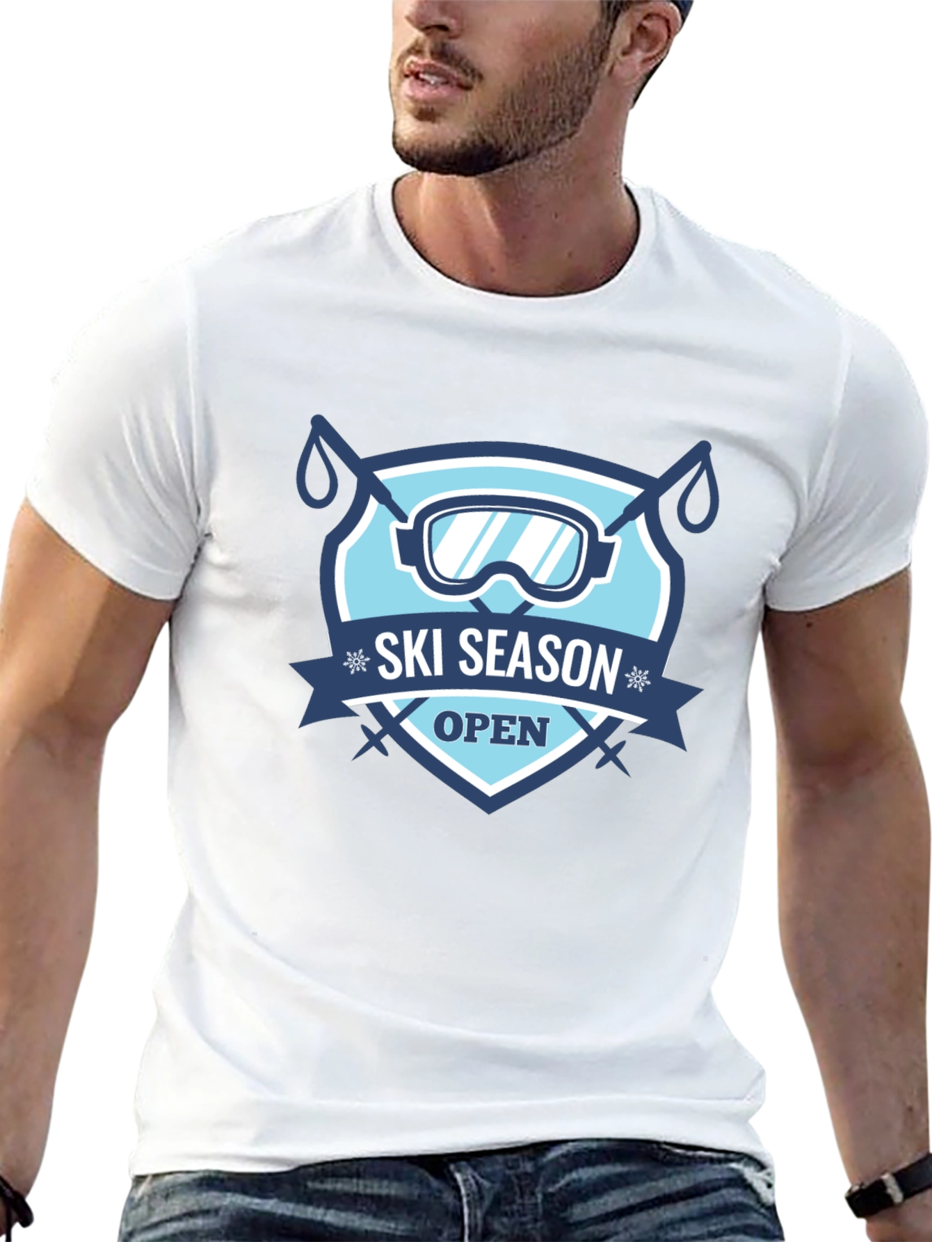 Ski Season Open Black T-Shirt