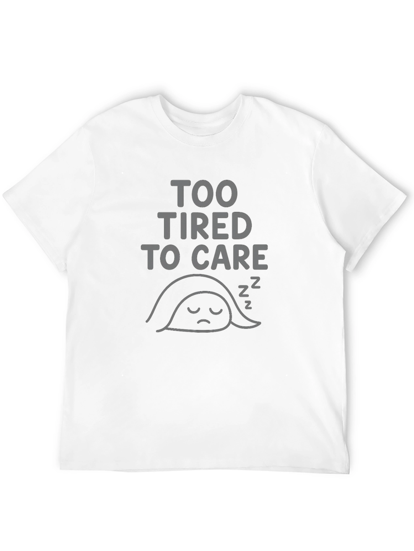 Too Tired to Care Black Graphic Tee