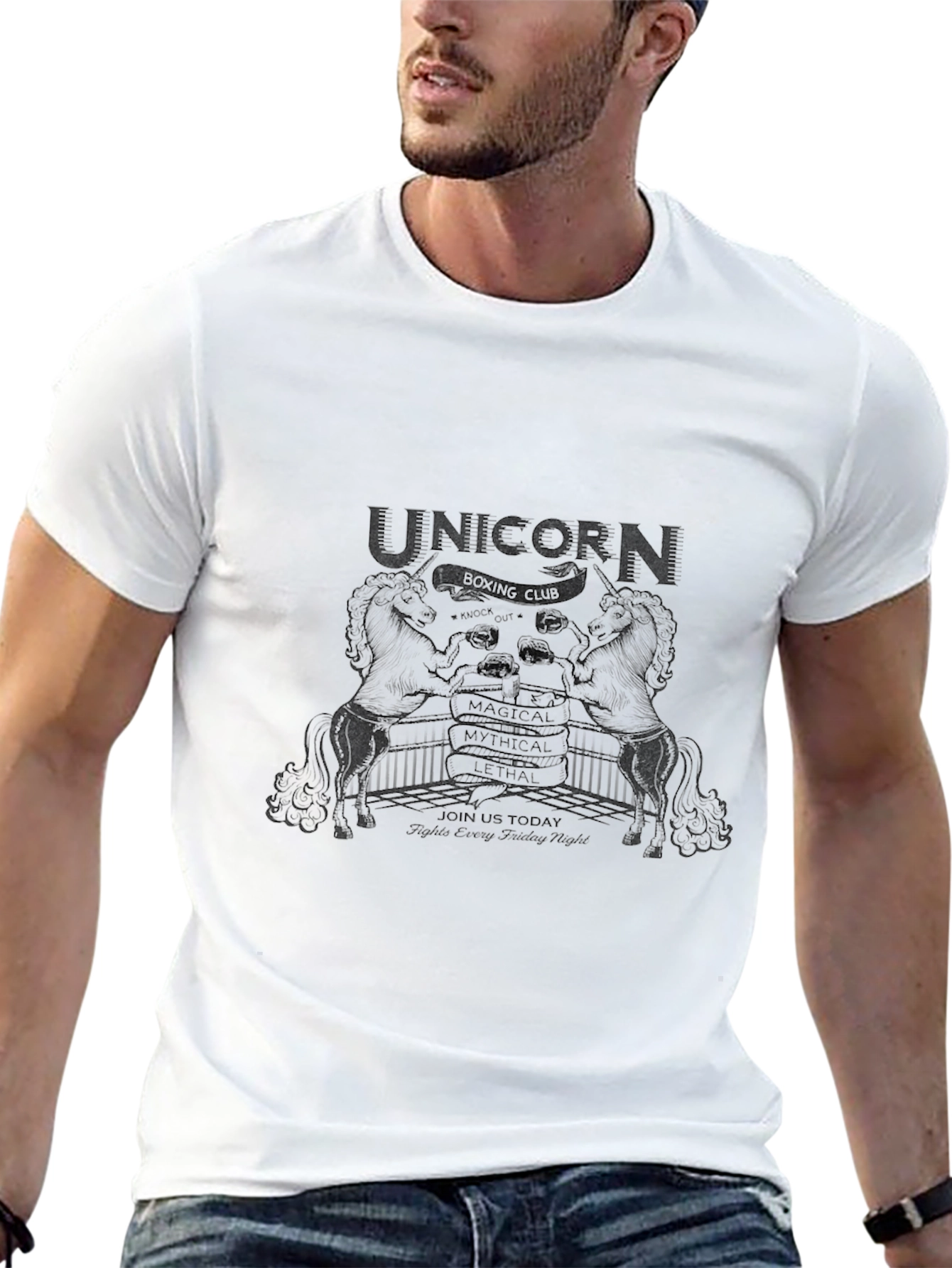 Unicorn Boxing Club Black T-Shirt