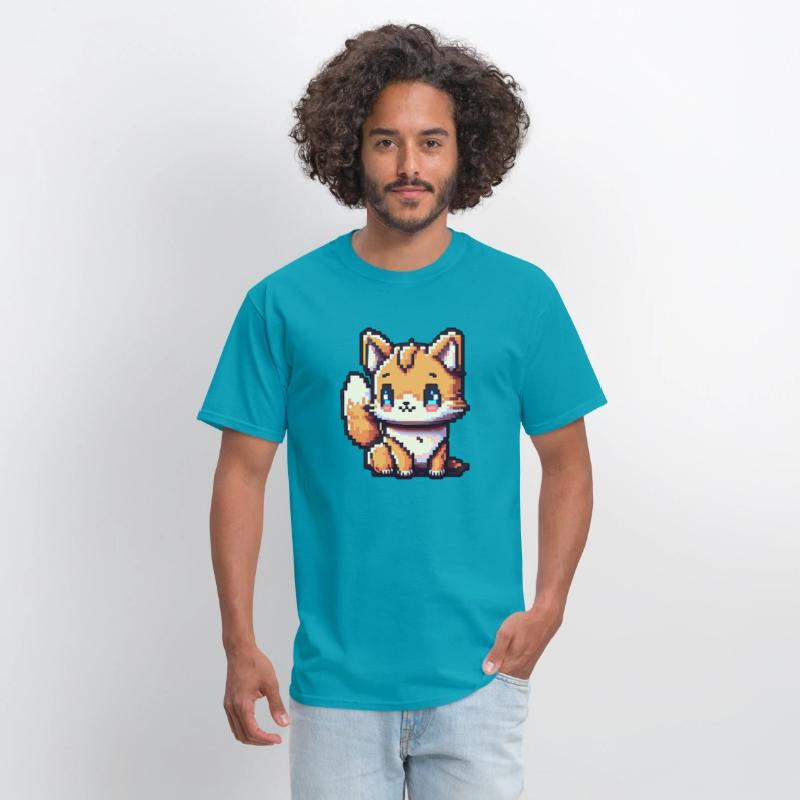 8-bit blue eyed fox