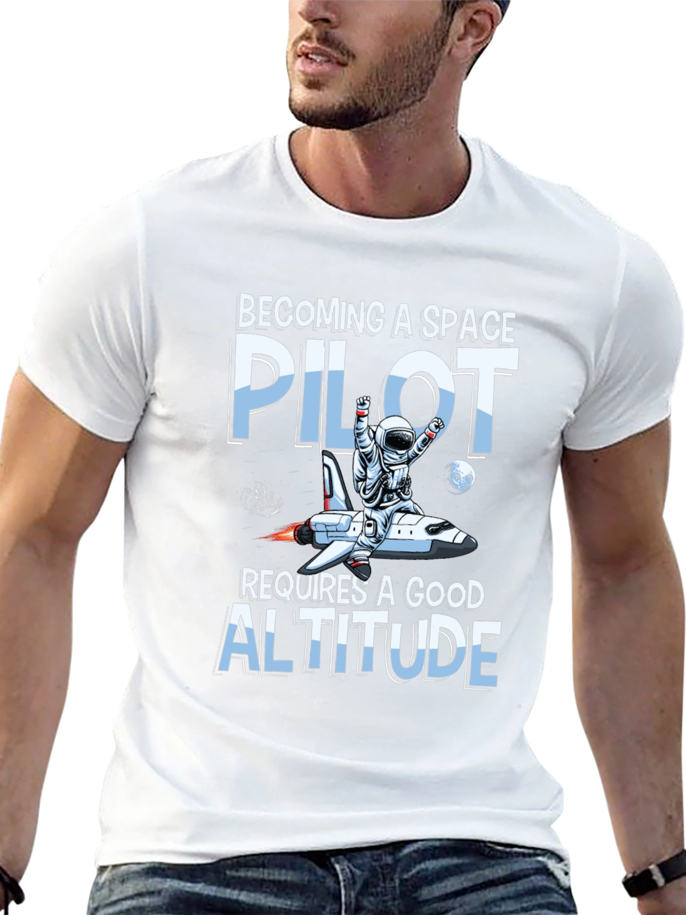 Space Pilot Altitude Graphic T-Shirt