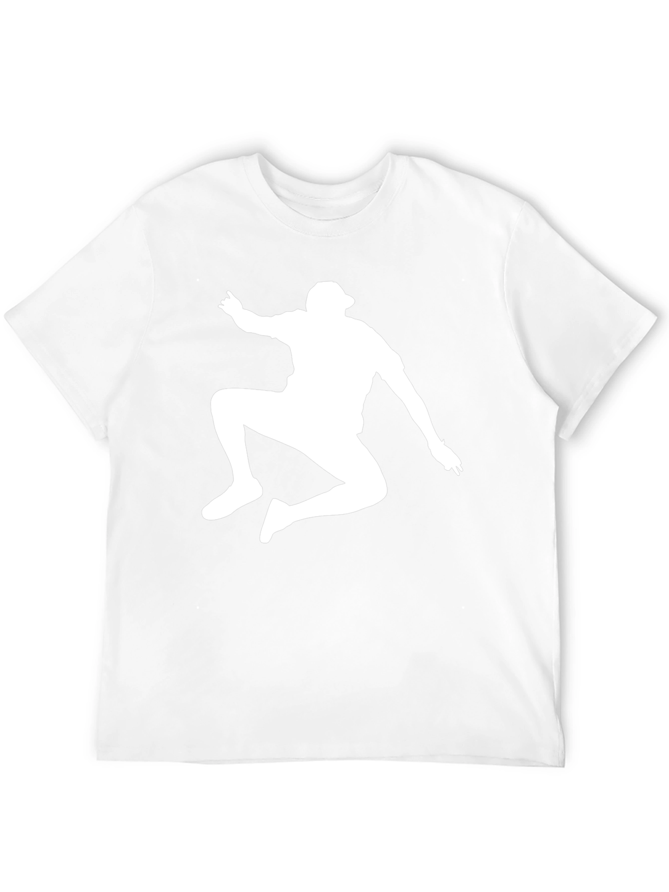 Black T-Shirt with White Silhouette Man