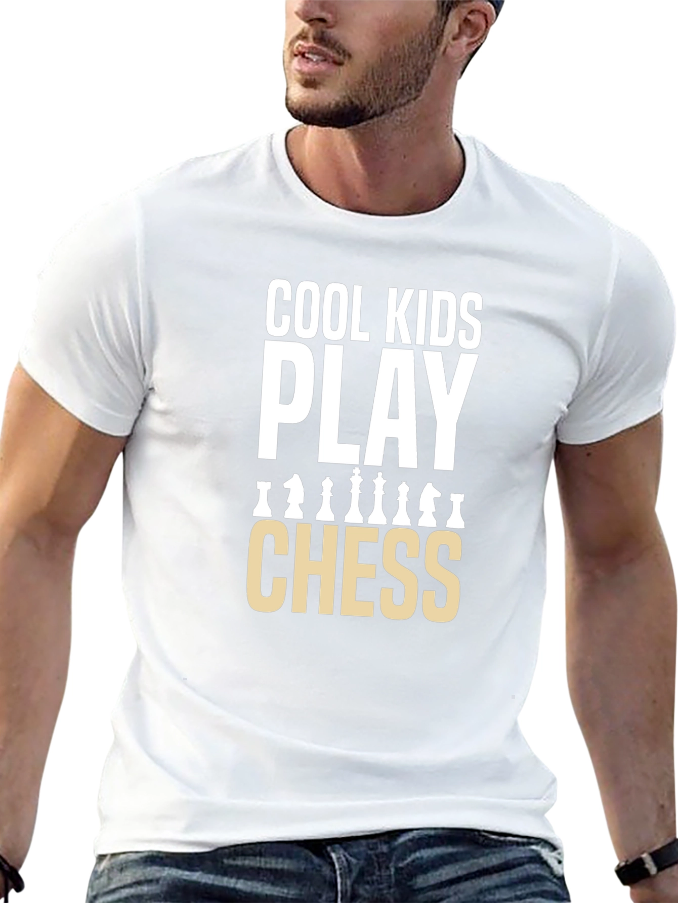 Cool Kids Play Chess Graphic T-Shirt