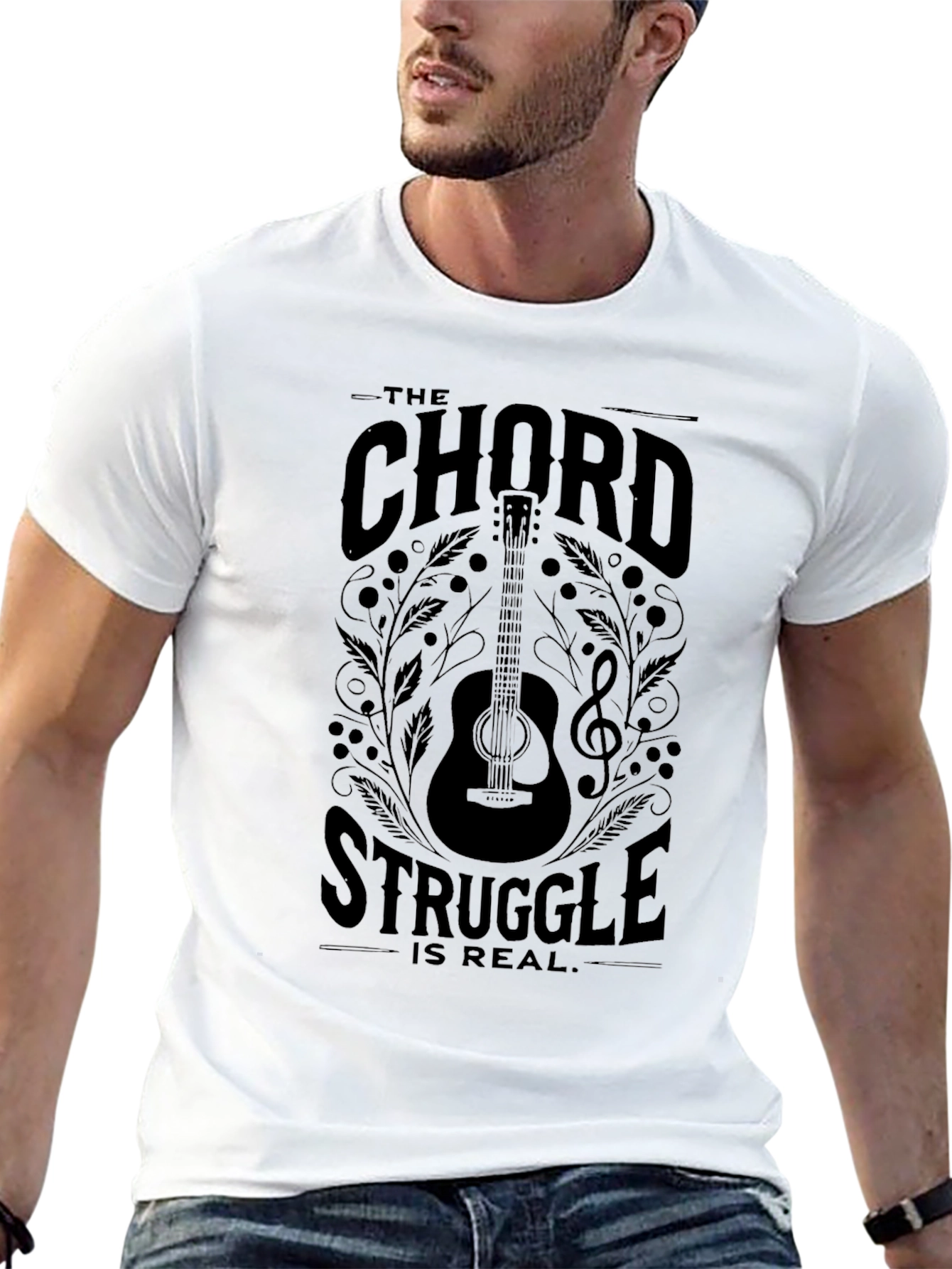 The Chord Struggle T-Shirt - Guitar Musician Tee