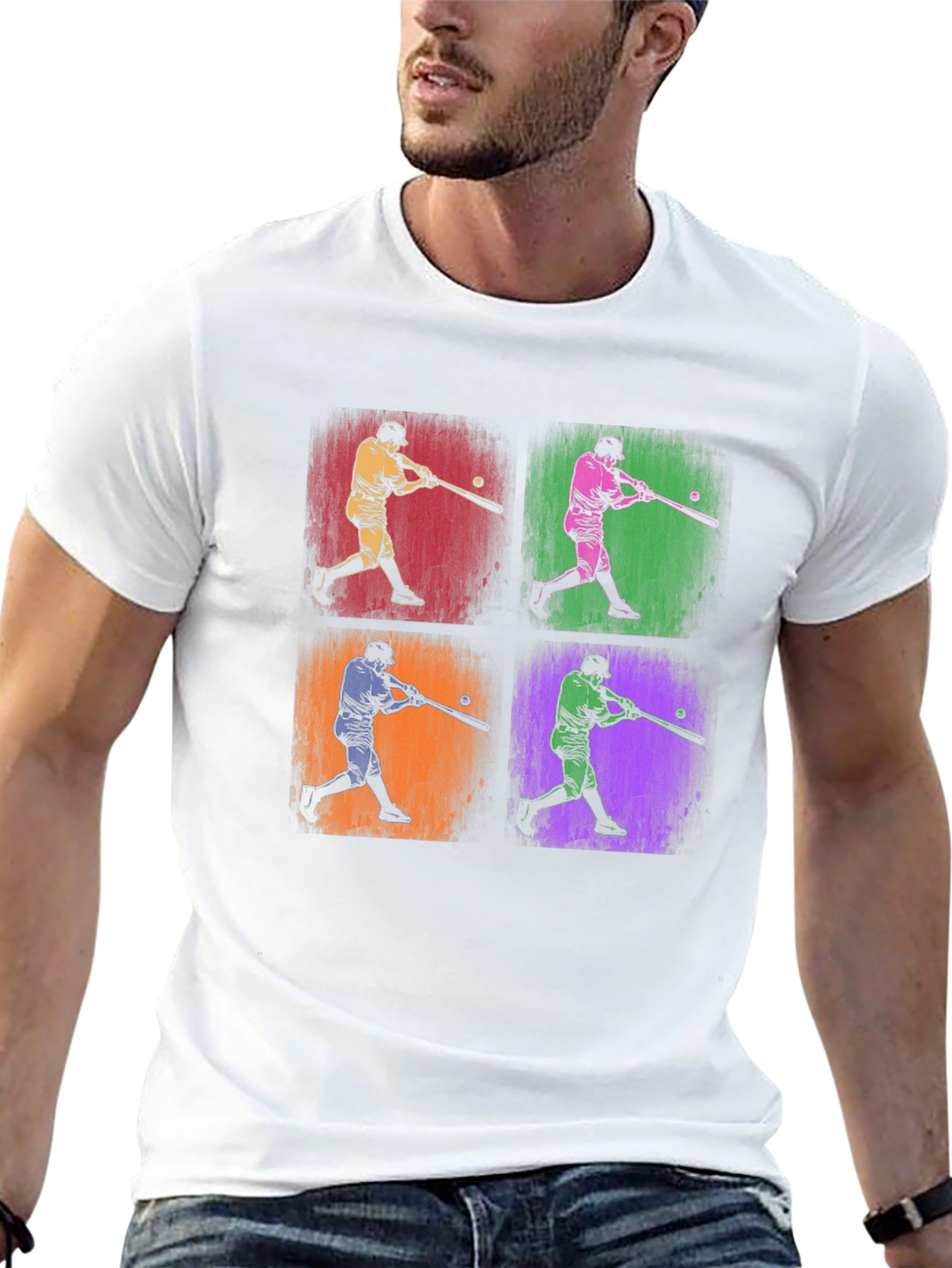 Retro Baseball Pop Art T-Shirt