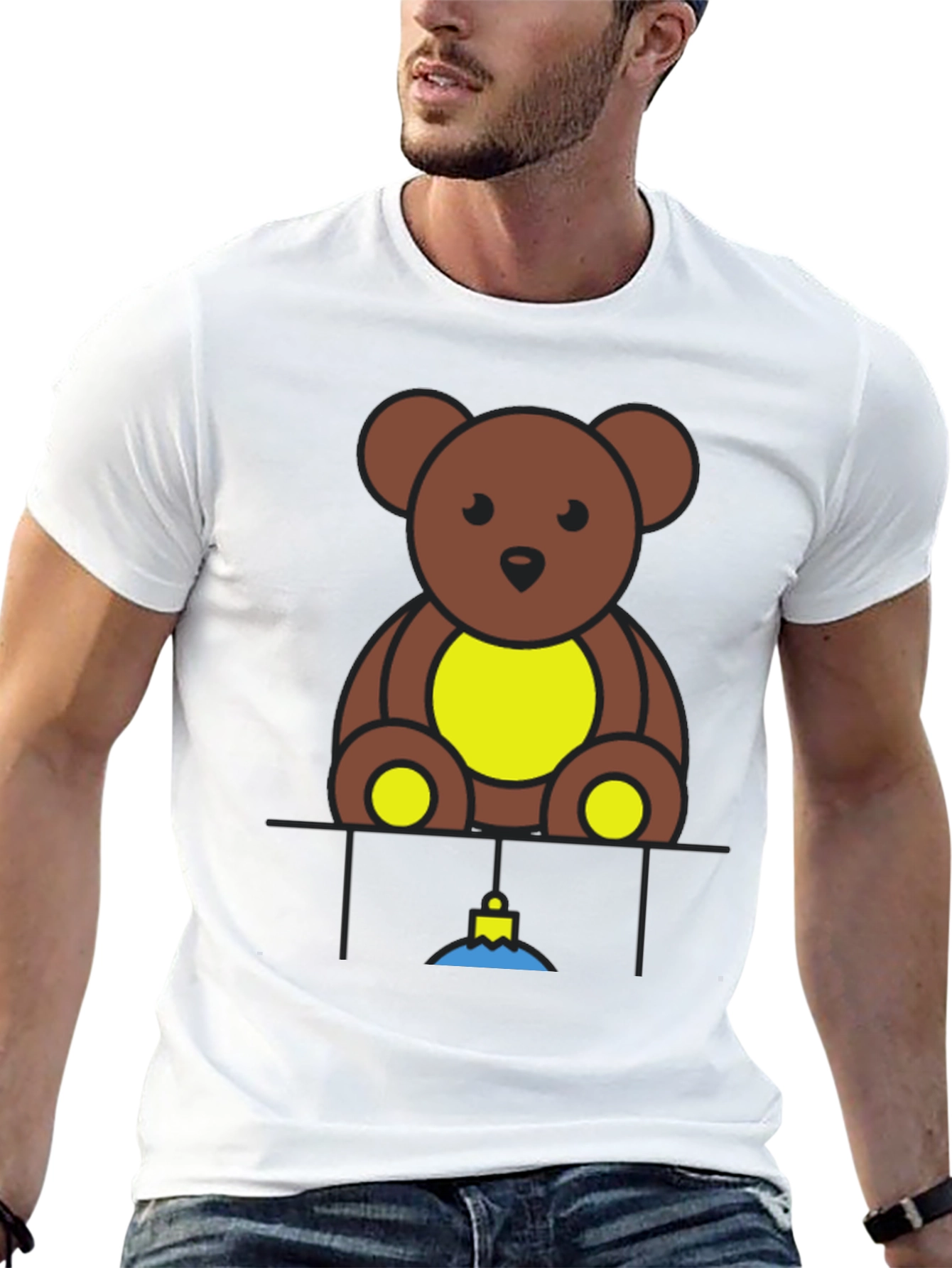 Teddy Bear Graphic Black T-Shirt