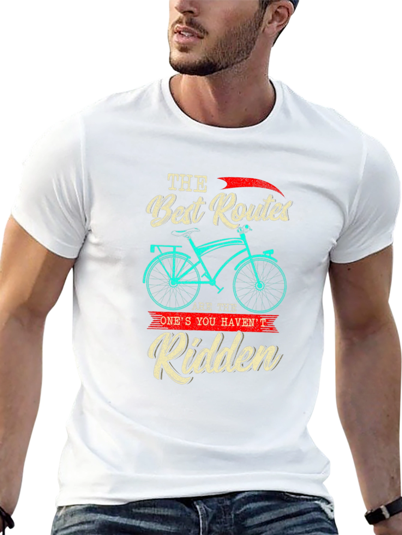 Bicycle T-Shirt - Best Routes are the Ridden