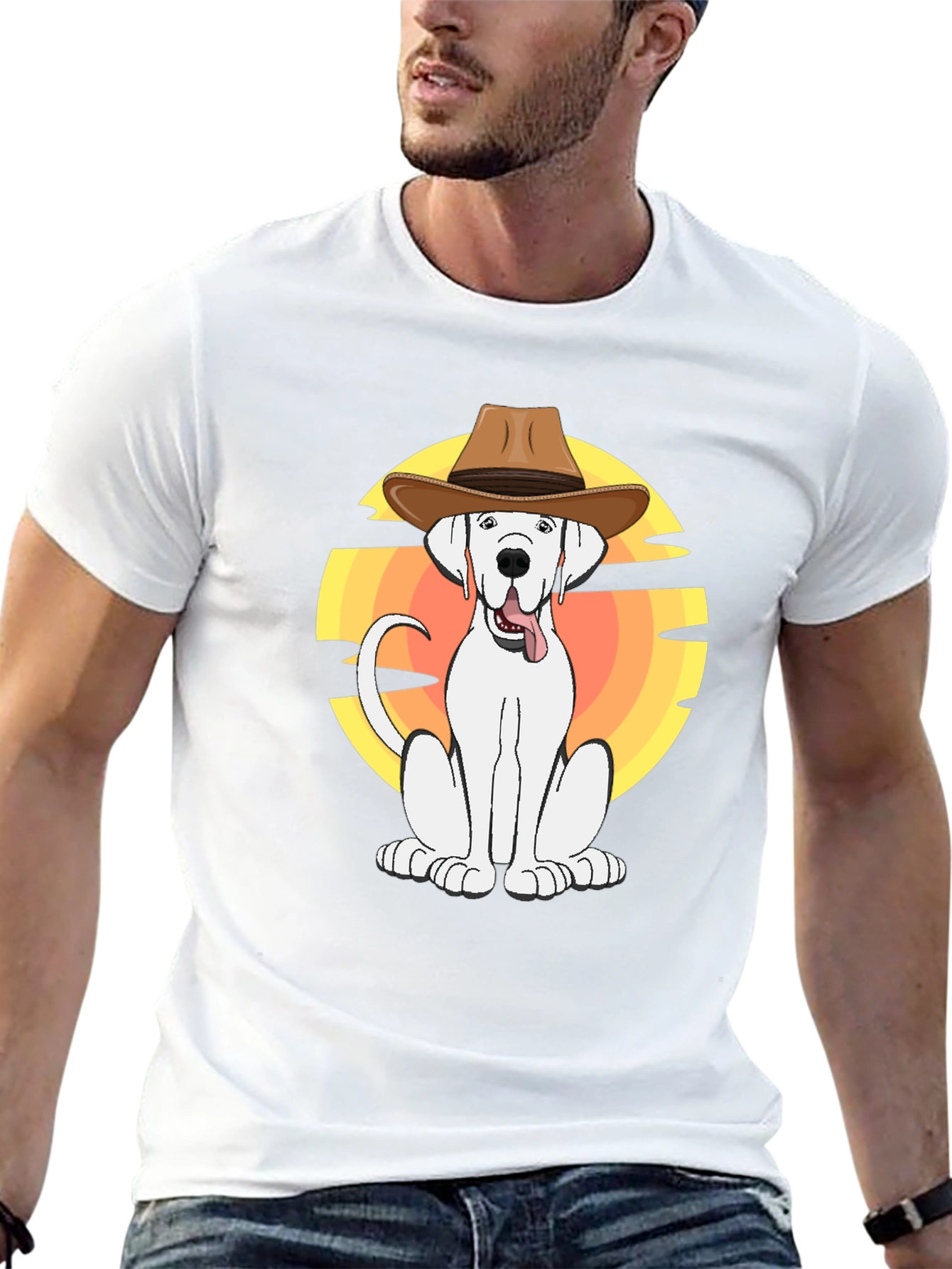 Cowboy Dog Graphic T-Shirt