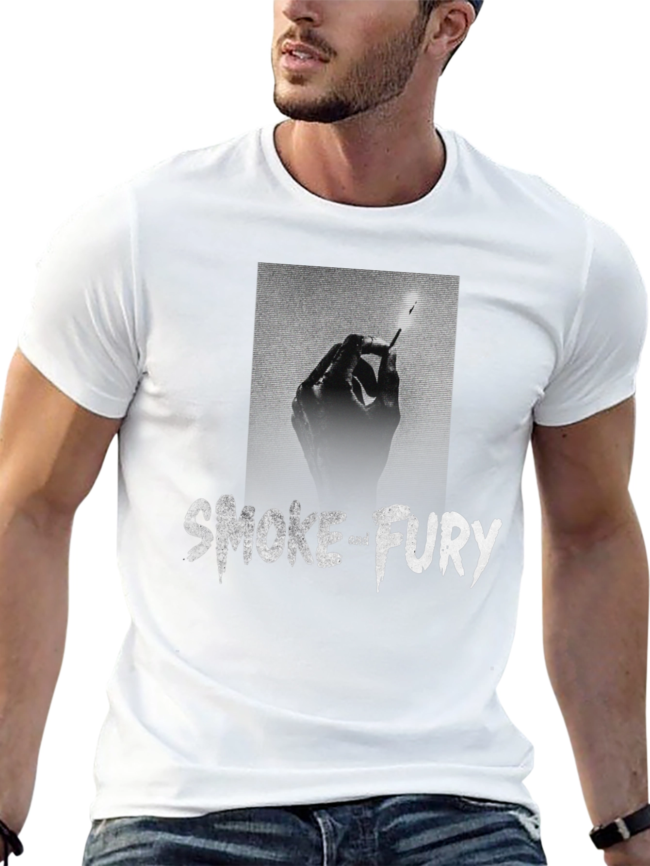Smoke & Fury Graphic T-Shirt - Stylish Mens Tee