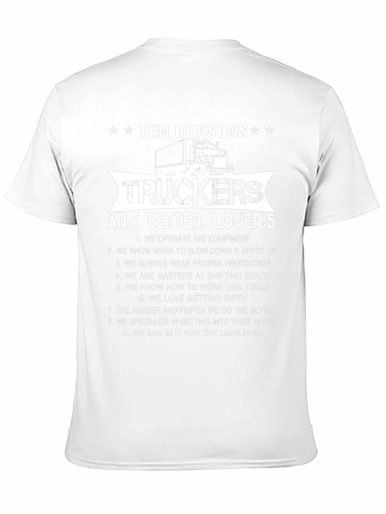 Trucker Lovers Black Graphic Tee - Ten Reasons
