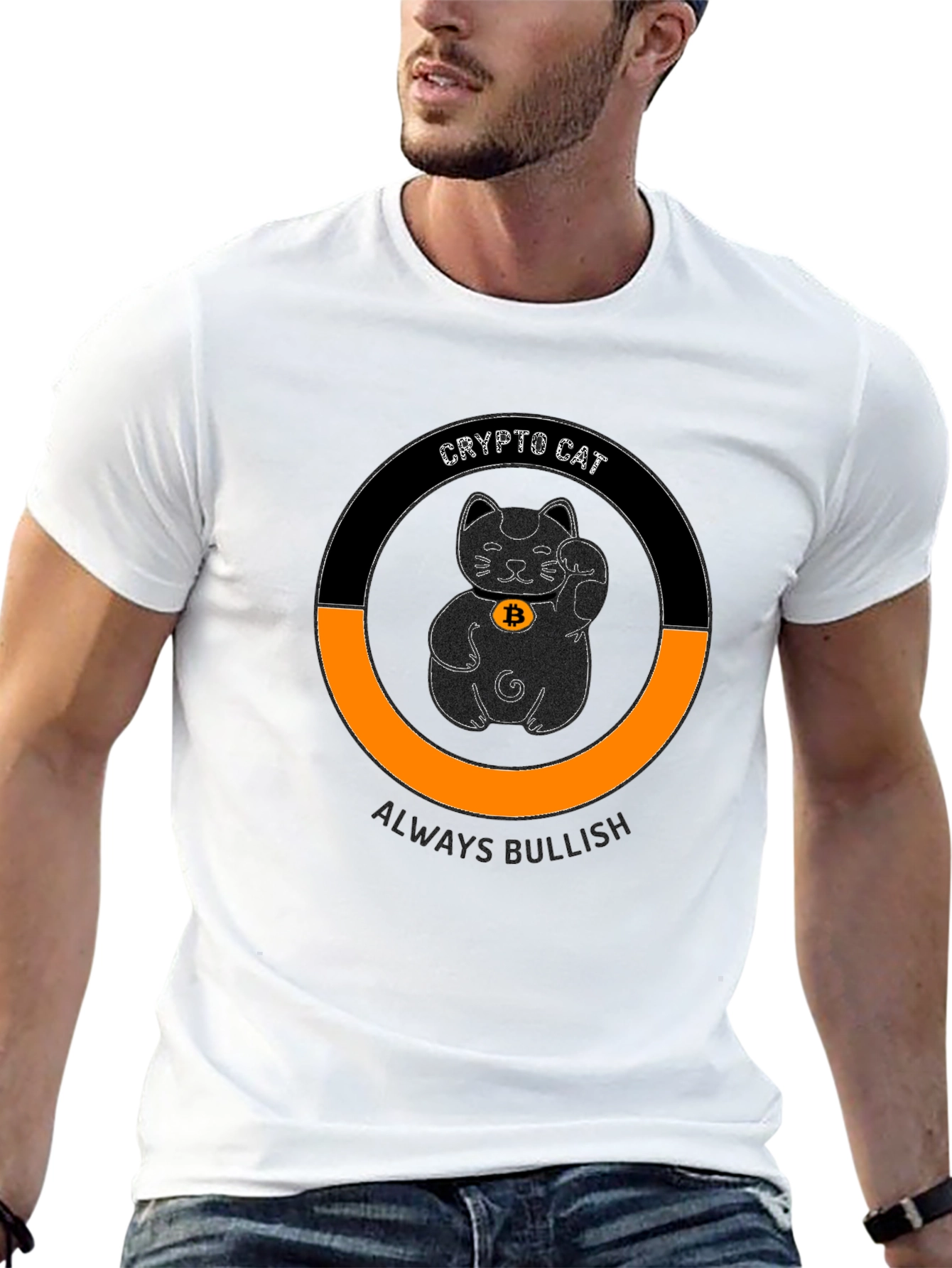 Crypto Cat Bitcoin Bullish T-Shirt