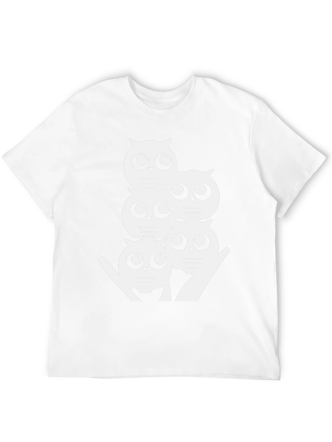 Cool Owl Stack Tee - Black Graphic T-Shirt