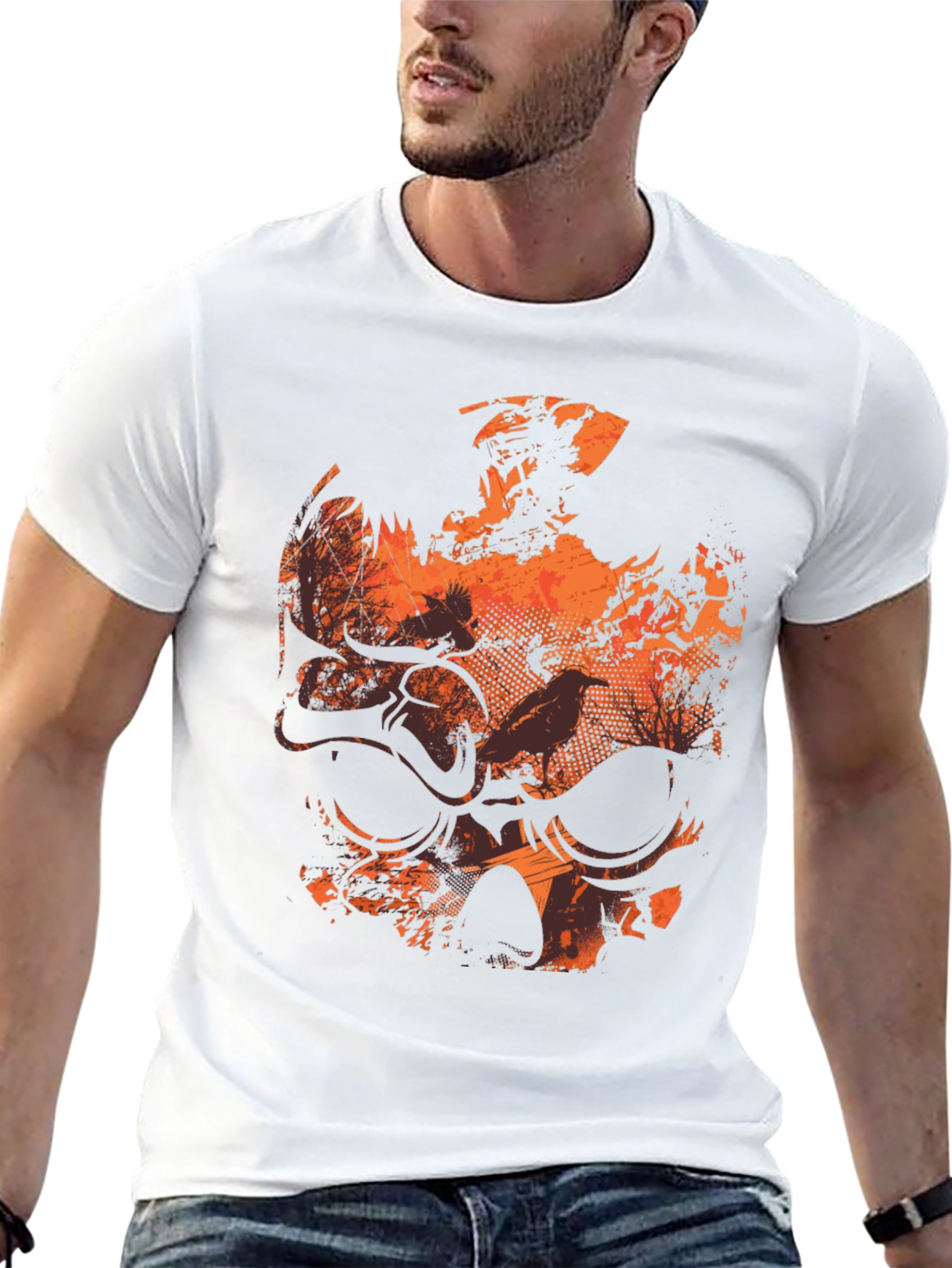 Skull Graphic Print T-Shirt