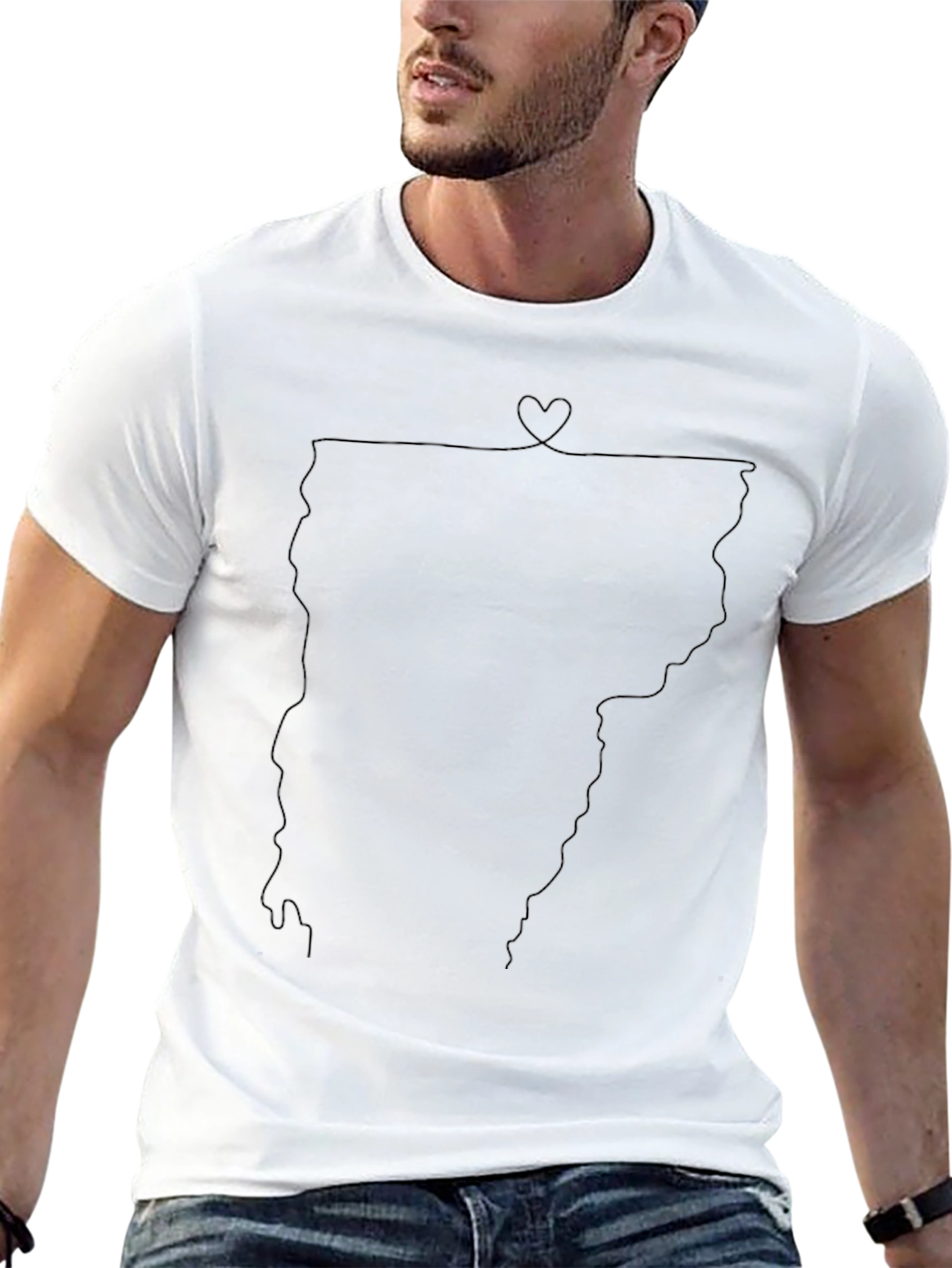 Vermont State Heart T-Shirt
