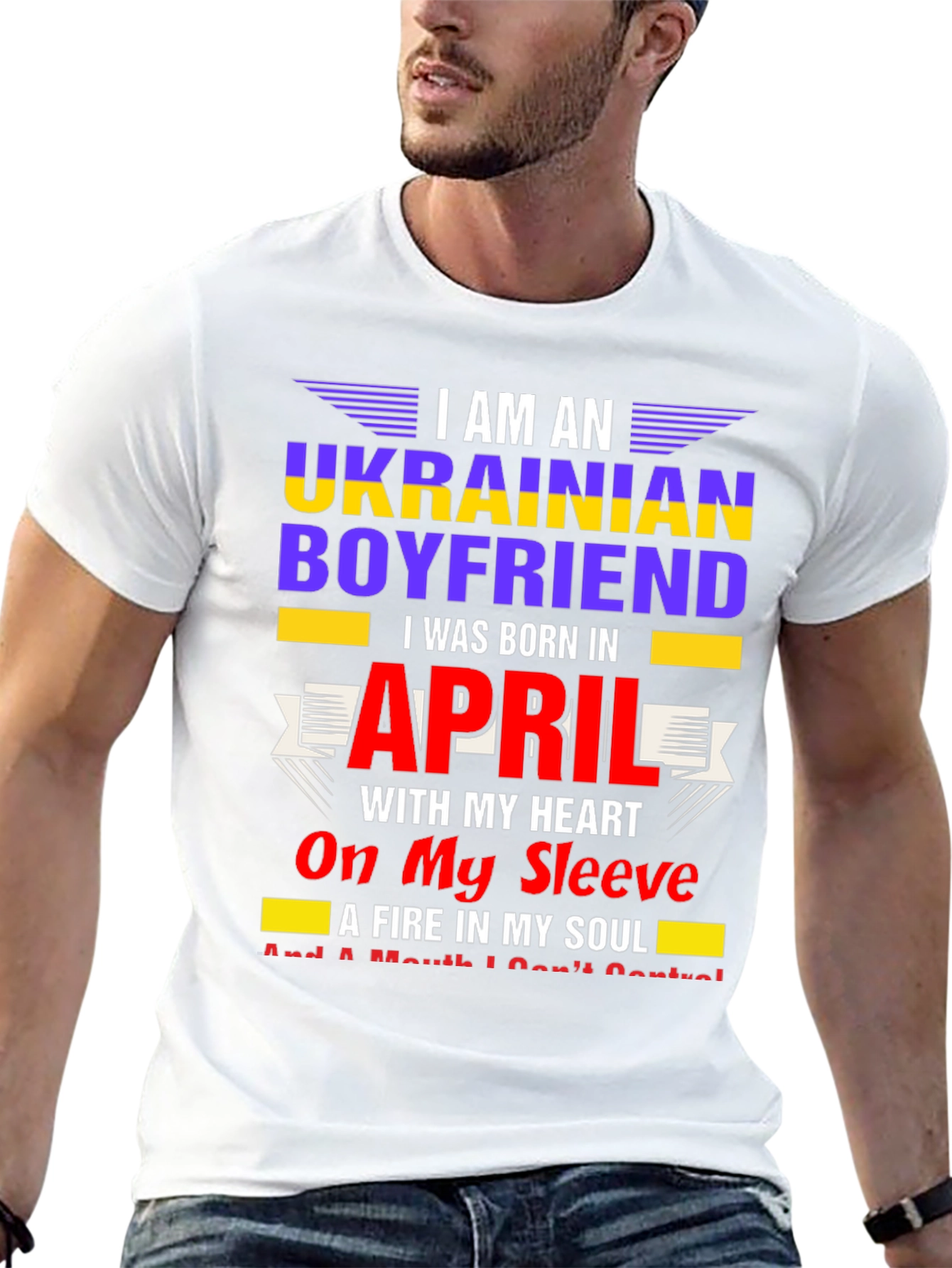 Ukrainian Boyfriend April Birthday T-Shirt