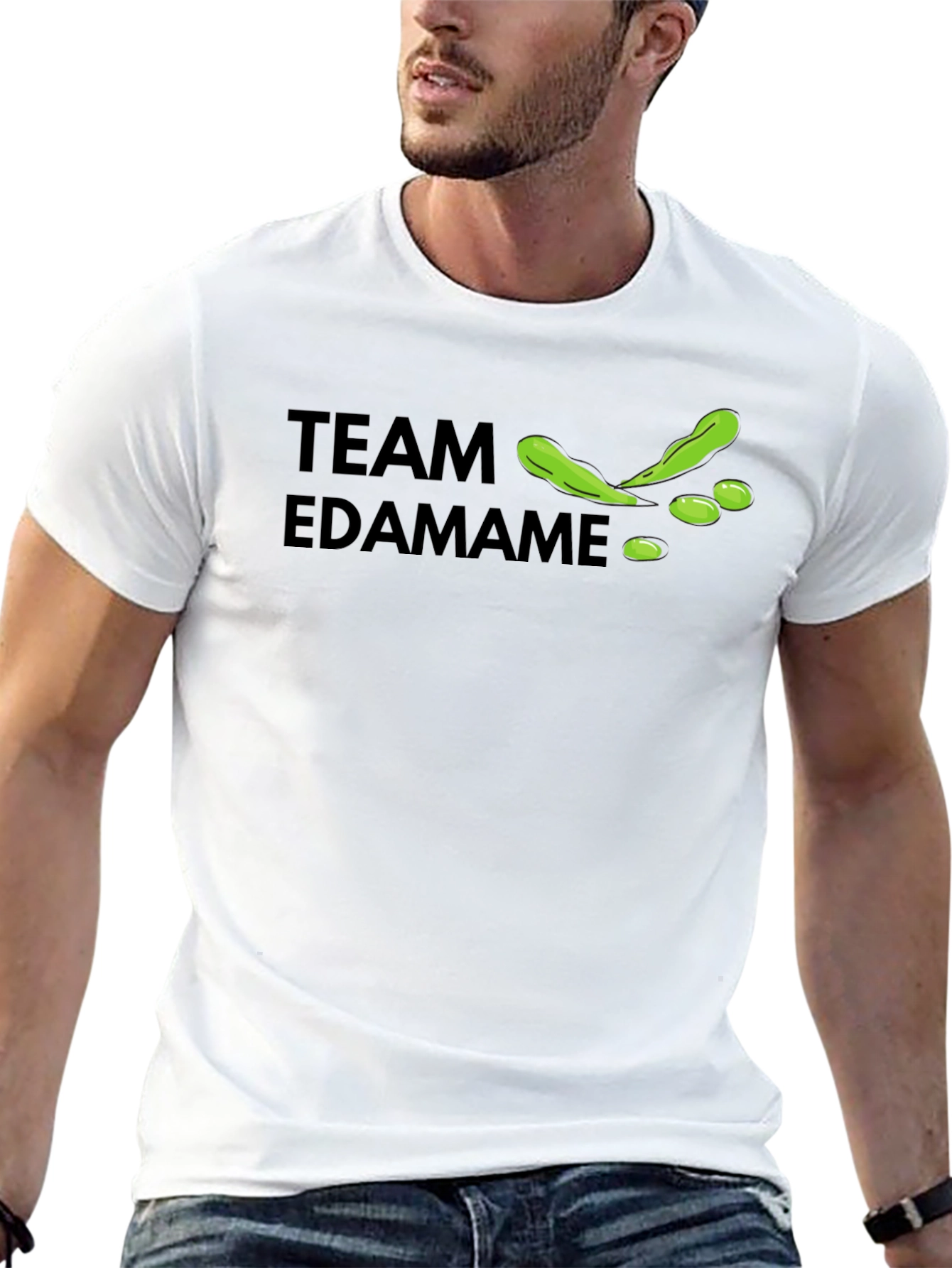 Team Edamame Graphic T-Shirt - Casual Crew Neck Tee