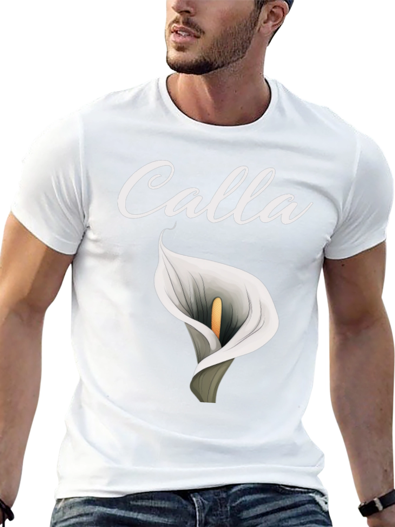 Calla Lily Graphic T-Shirt - Elegant Floral Design