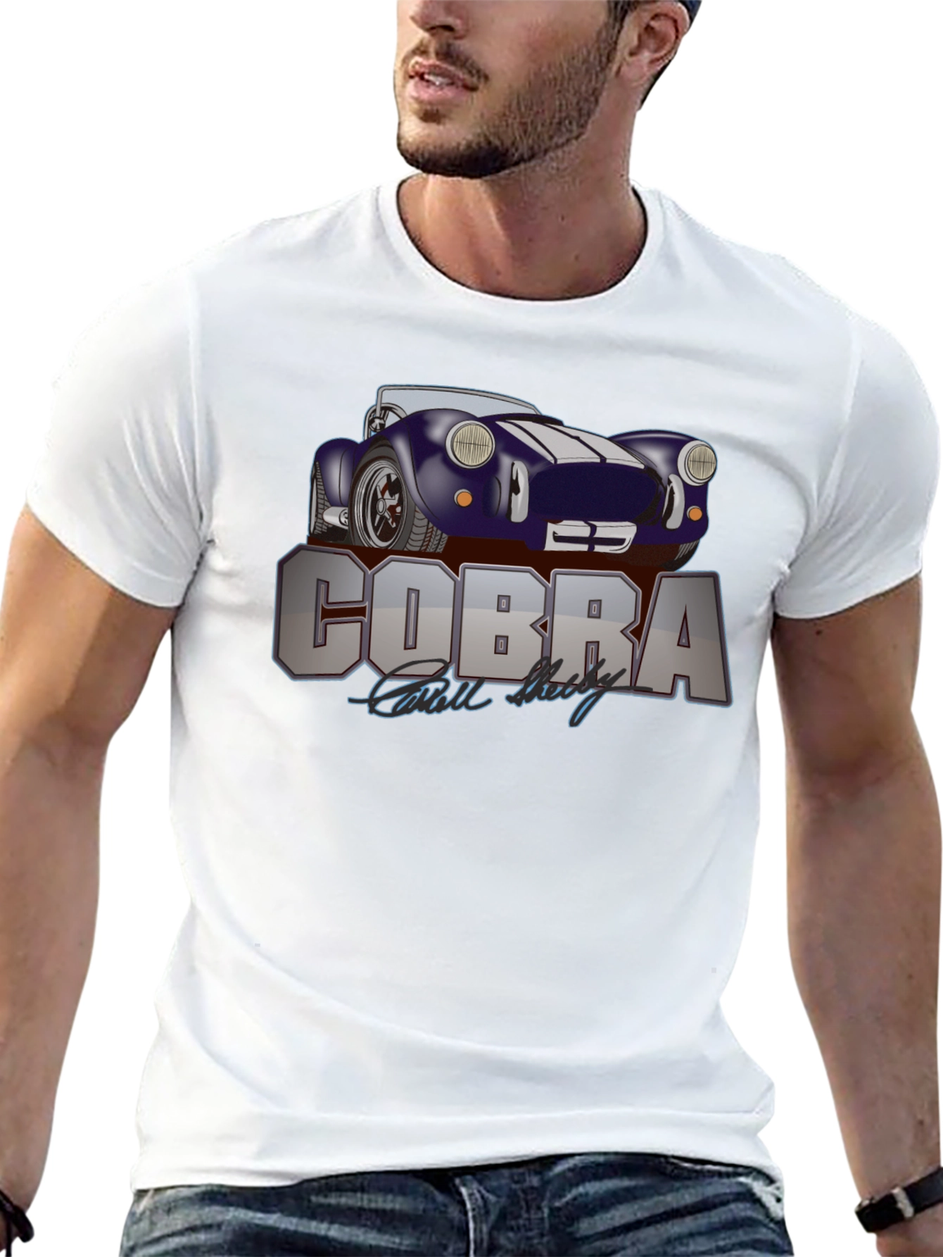 Cobra Car Graphic T-Shirt - Mens Black Tee