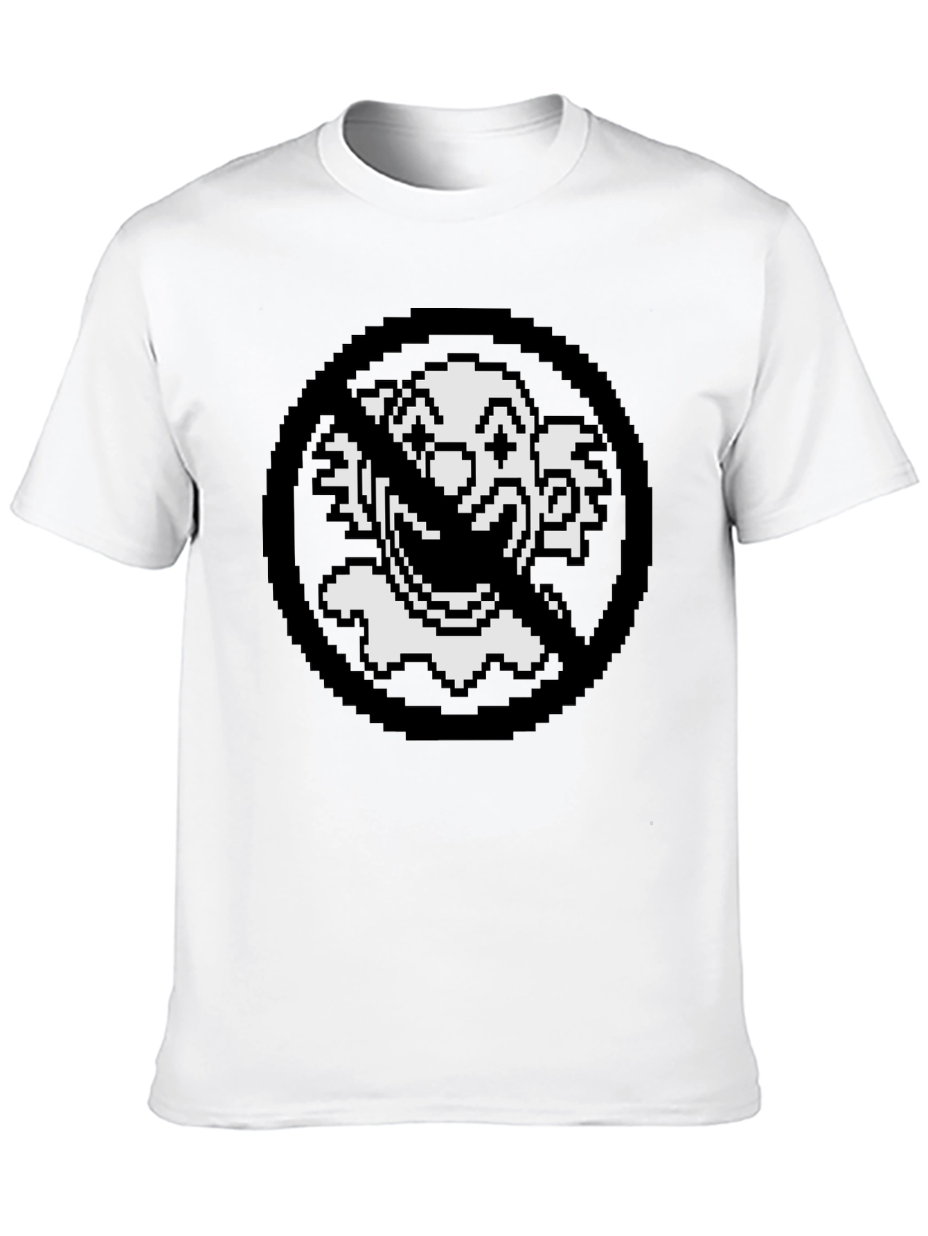 Anti-Clown Pixel Art Black T-Shirt