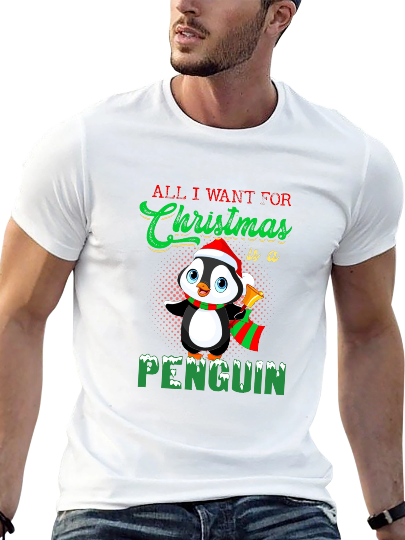 Christmas Penguin T-Shirt: All I Want For Christmas!