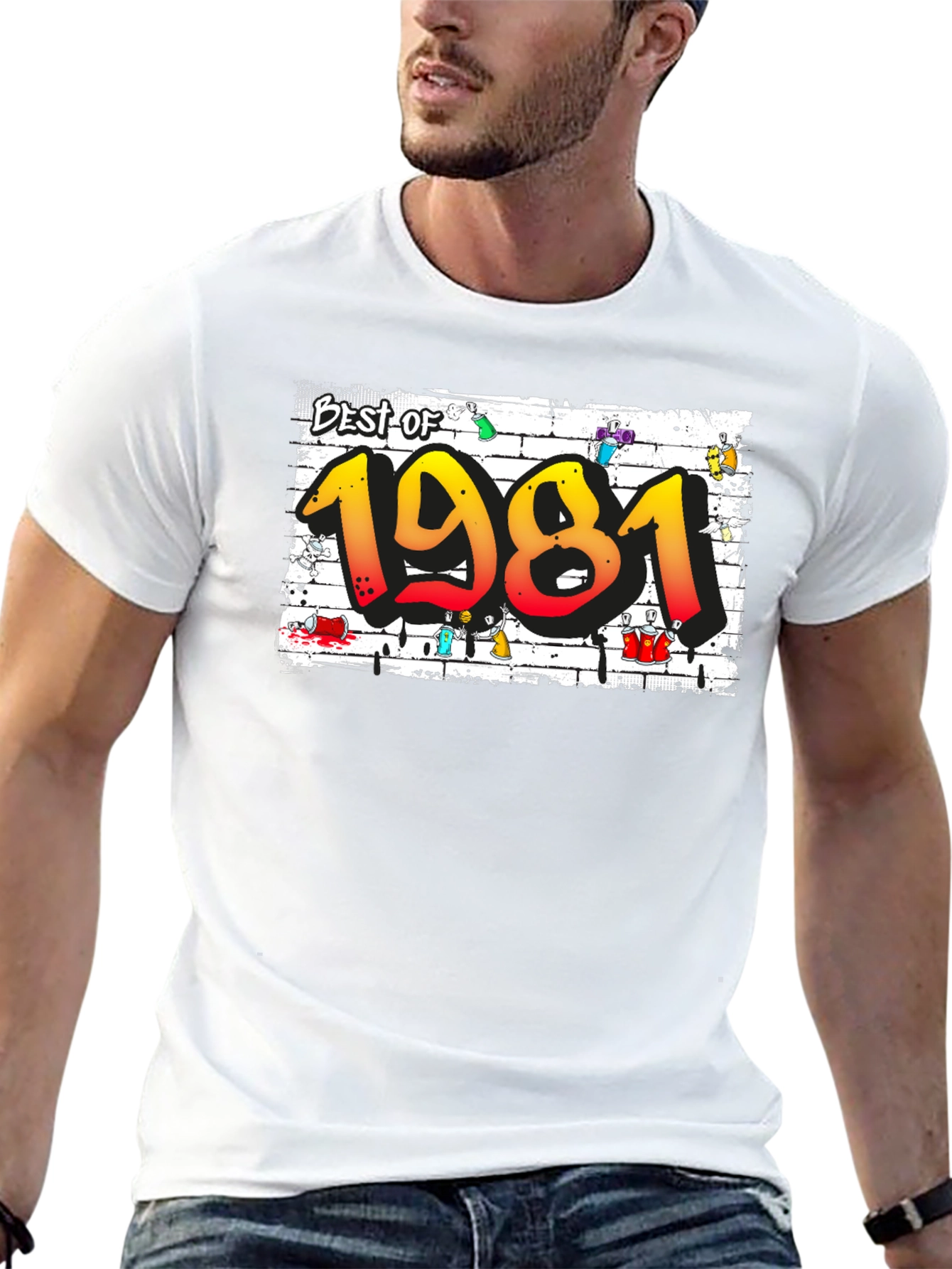 Best of 1981 Graffiti Style Graphic T-Shirt