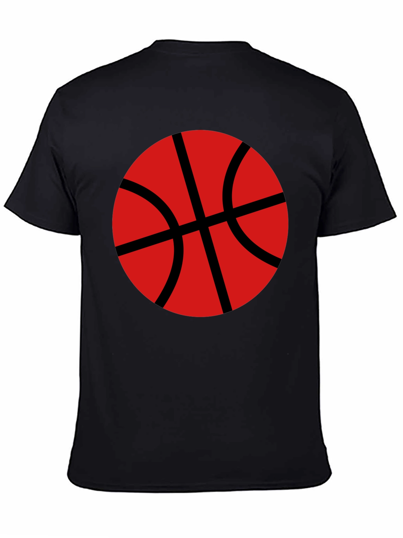 Basketball Graphic T-Shirt - Black Cotton Tee