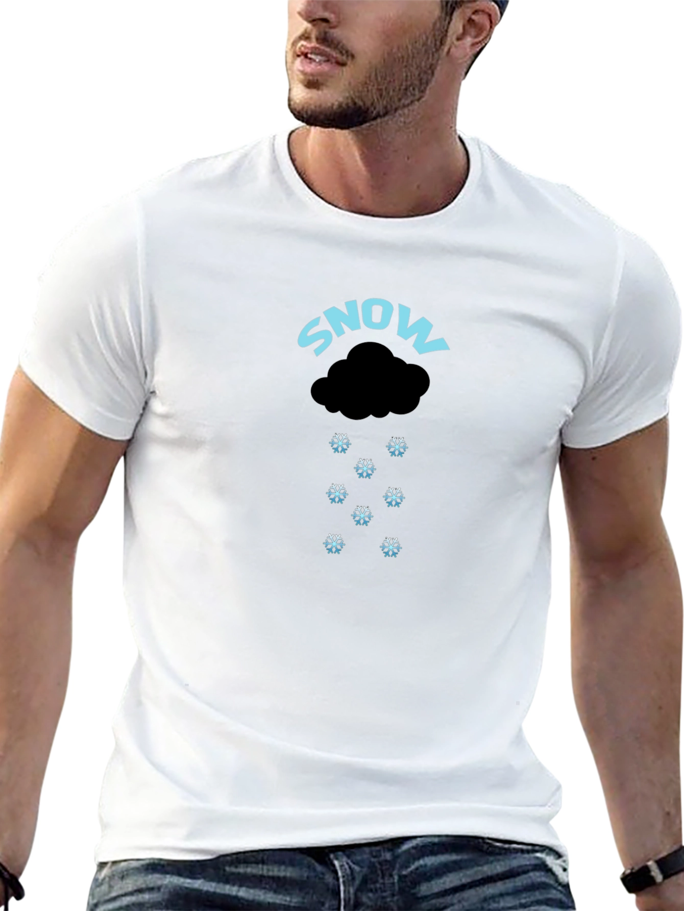 Snowy Weather Black Graphic Tee