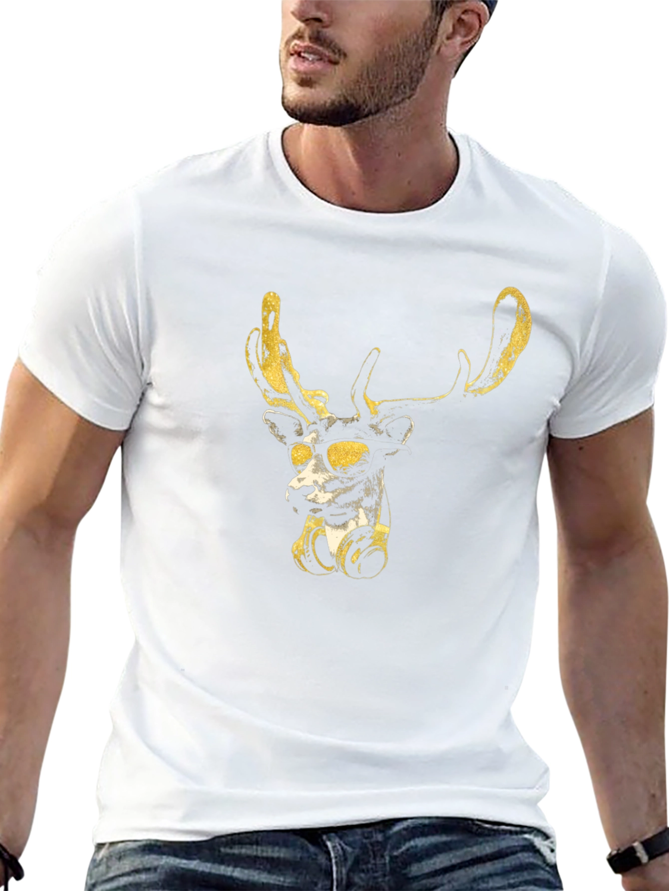 Cool Deer Graphic T-Shirt