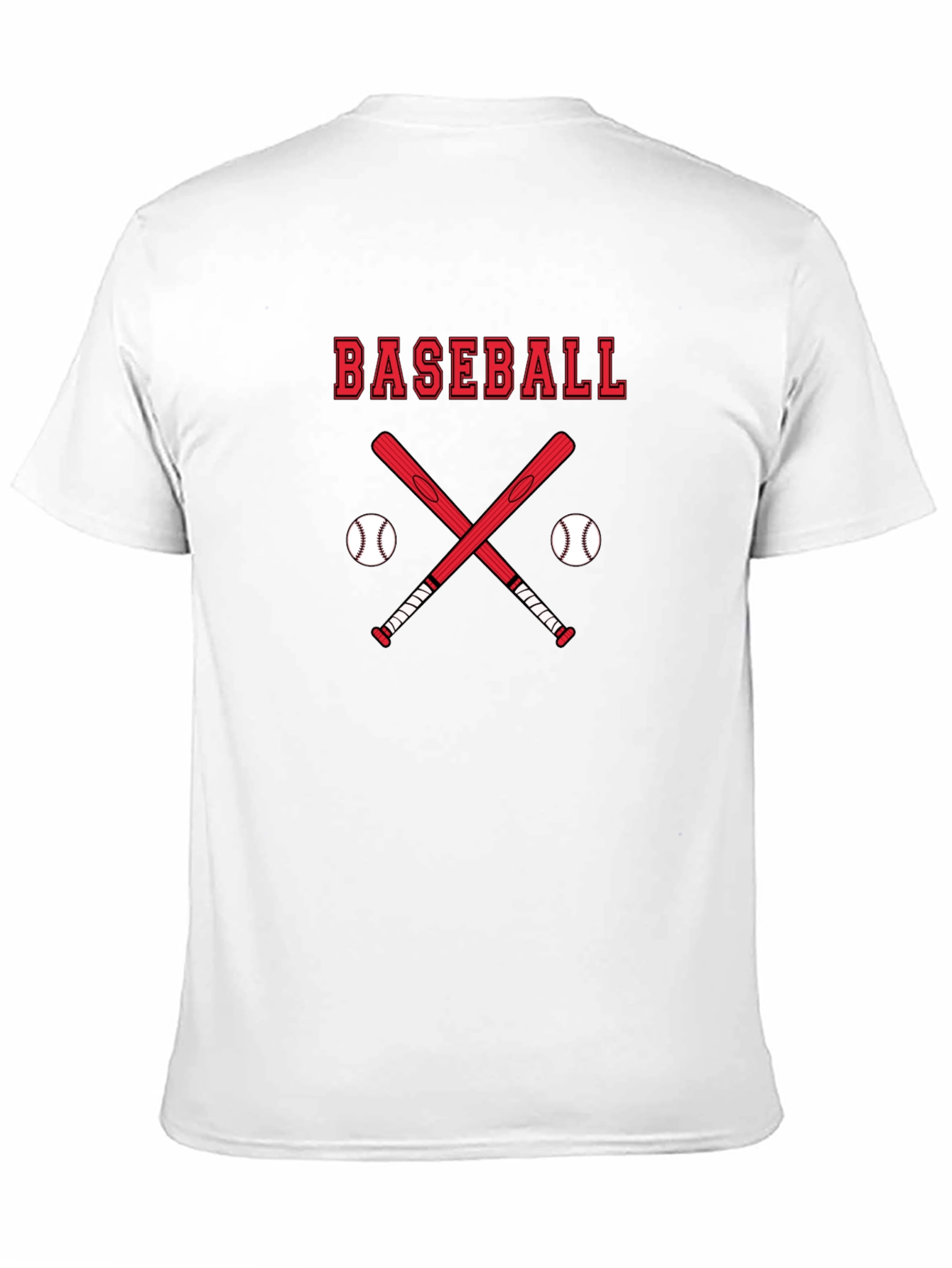 Baseball Graphic Tee - Crossed Bats & Balls