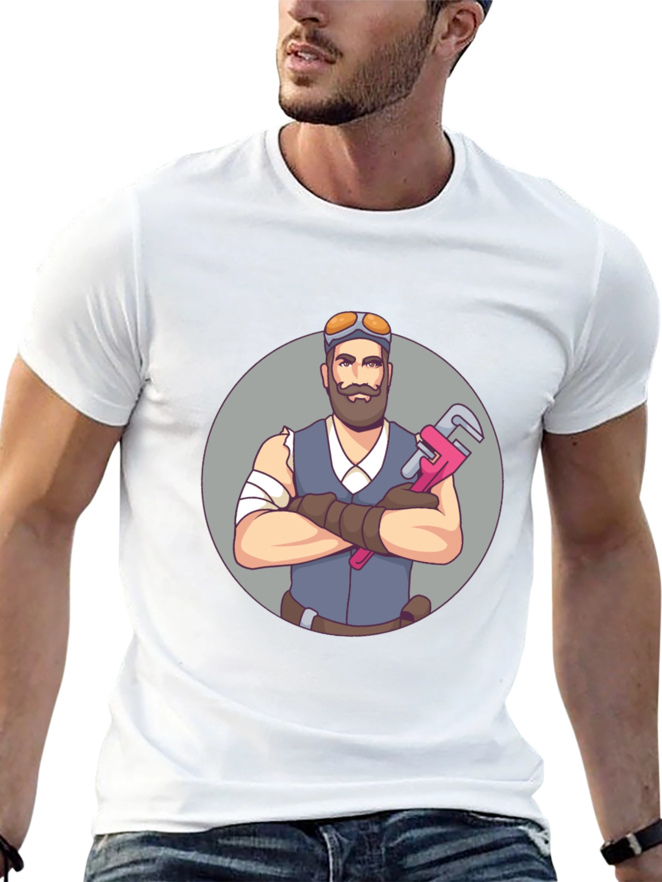 Steam Punk Plumber Graphic T-Shirt