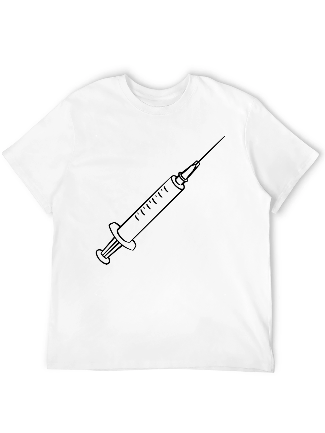 Syringe Graphic Tee - Classic Black Cotton T-Shirt