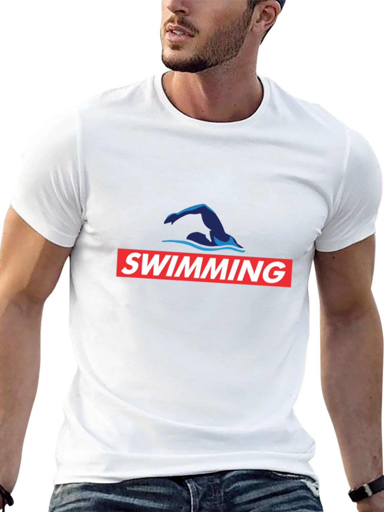 Swimming T-Shirt - Swim Cap Graphic Tee