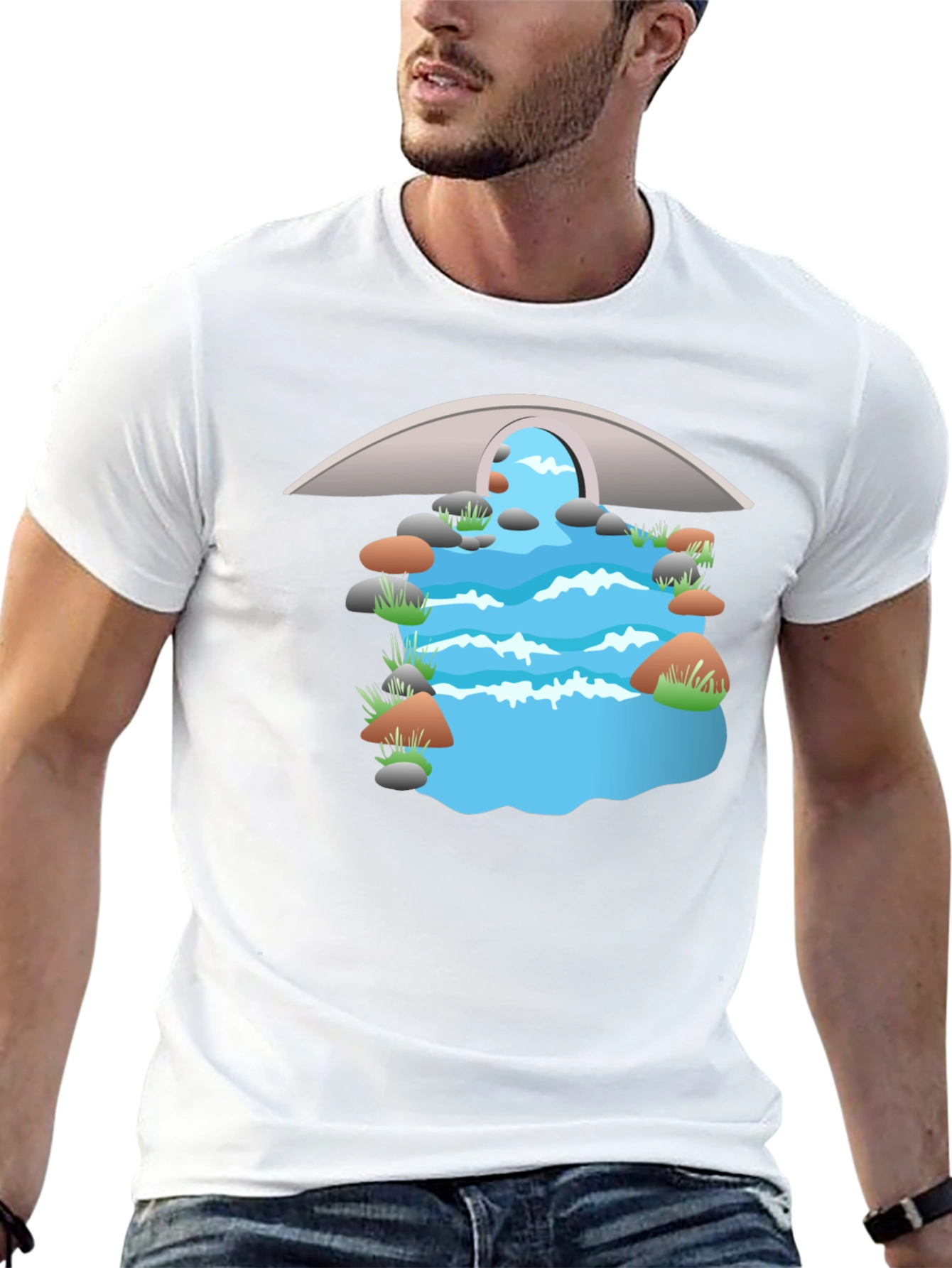 River Bridge Graphic T-Shirt