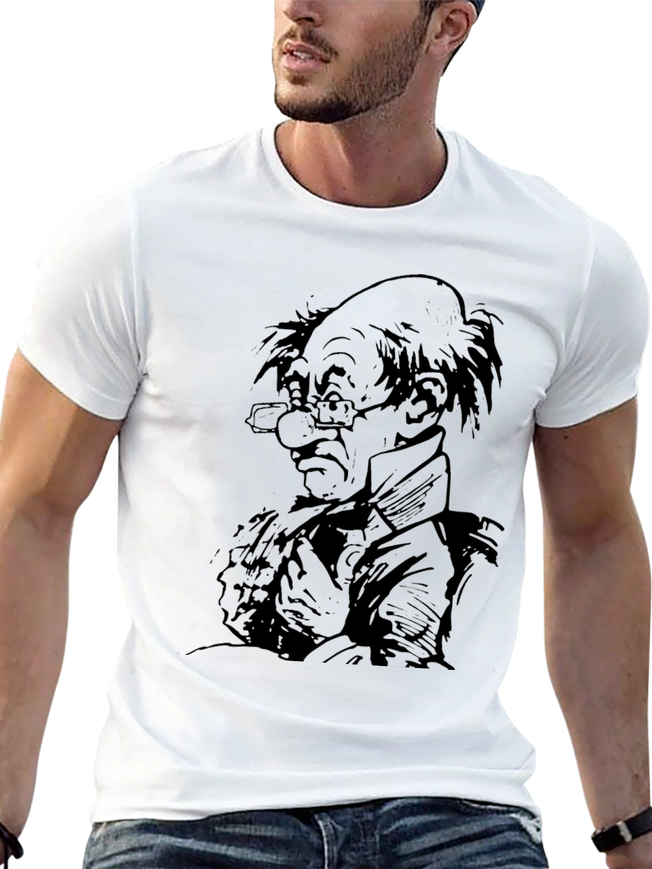 Cartoon Character Graphic Black T-Shirt