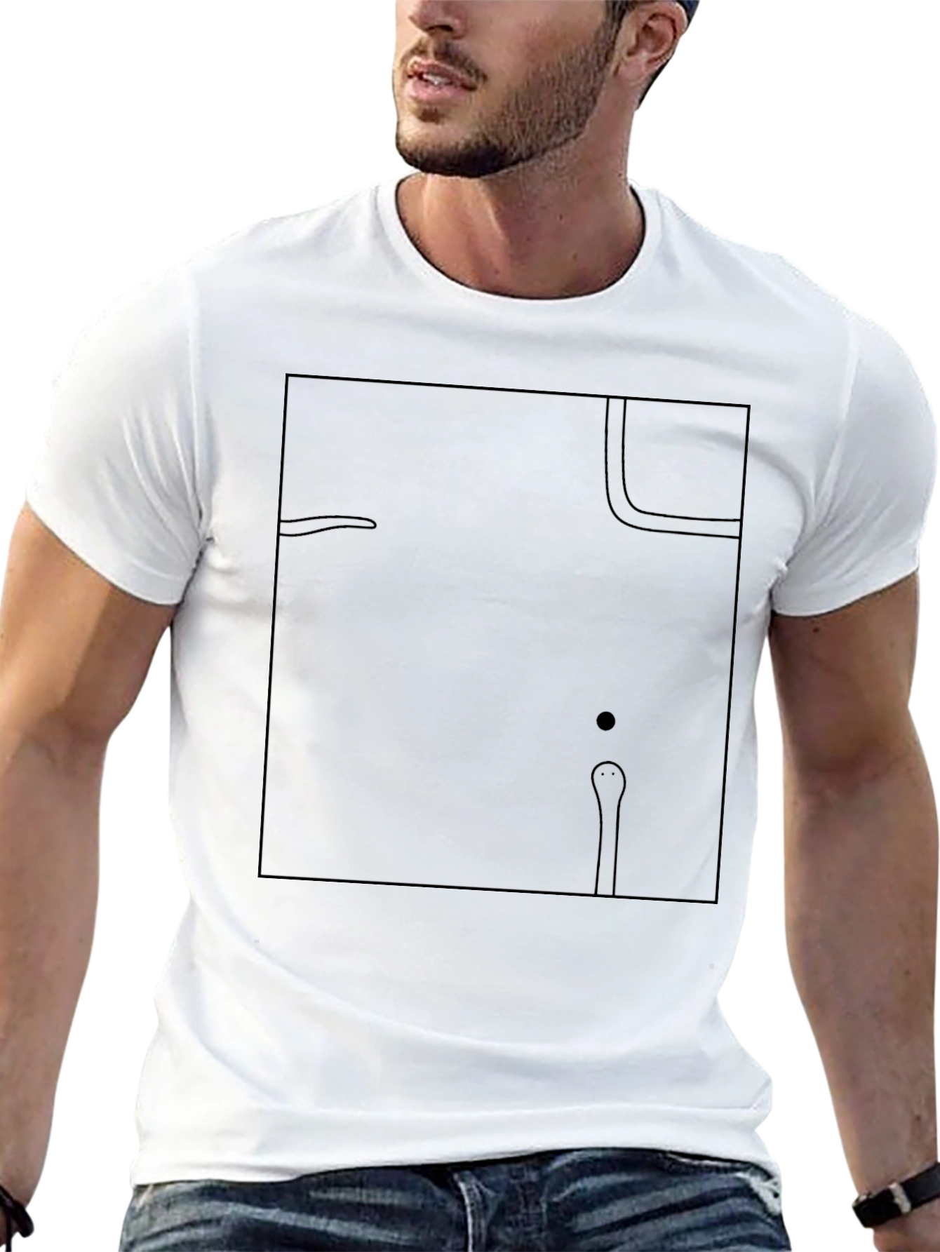 Abstract Black Graphic Tee - Modern Art T-Shirt
