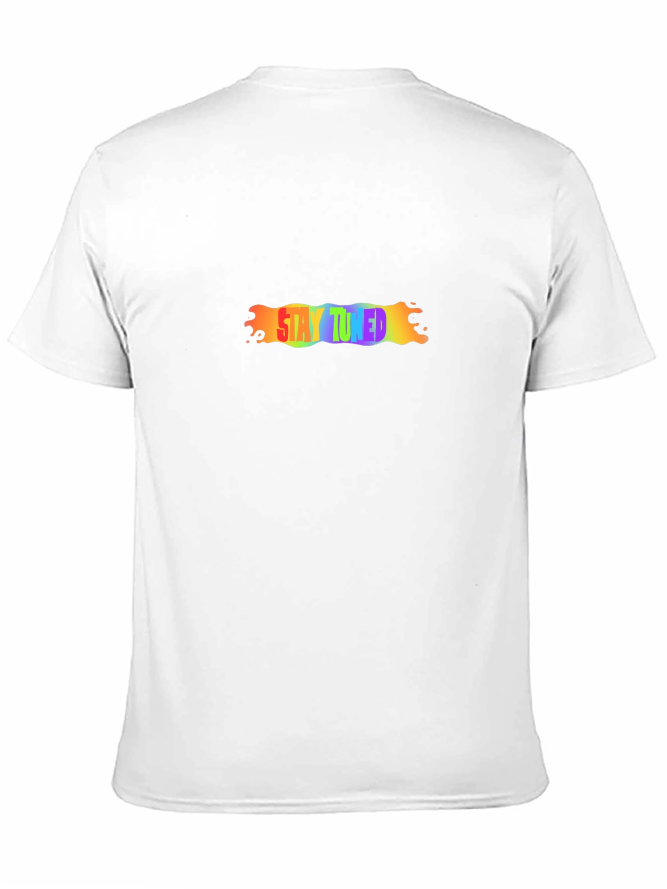 Stay Tuned Rainbow Graphic Black T-Shirt