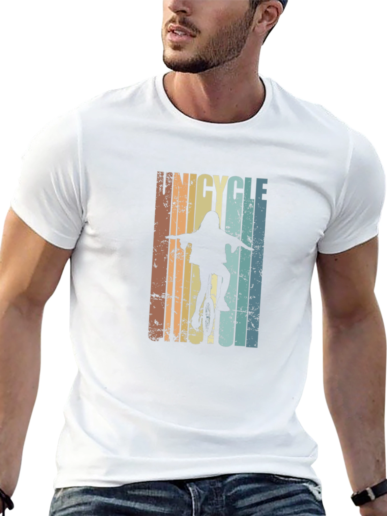 Unicycle Retro Graphic T-Shirt