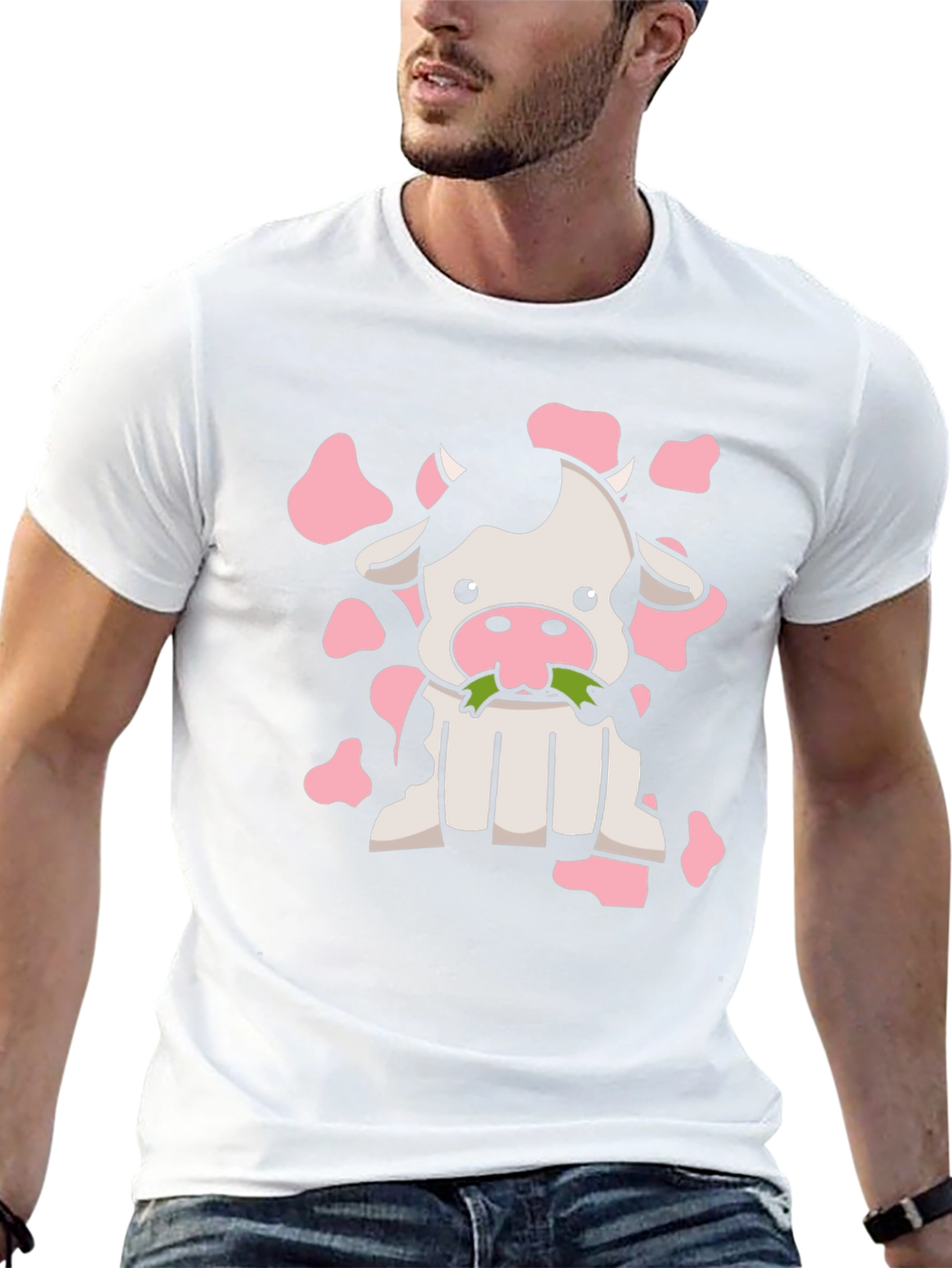 Cow Print Graphic Tee