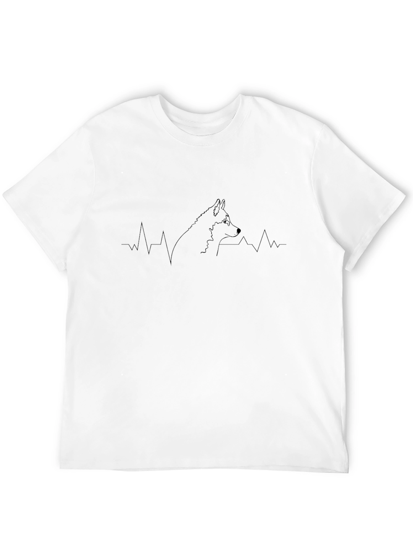 Black Husky Heartbeat Graphic Tee